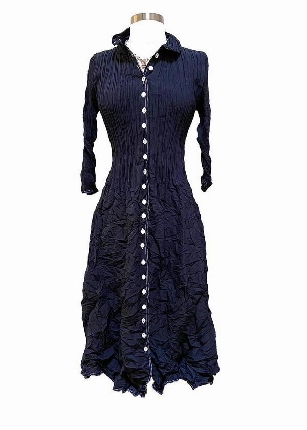 NEHRU CONTRAST COAT DRESS Sleek and Simple Modern Appeal