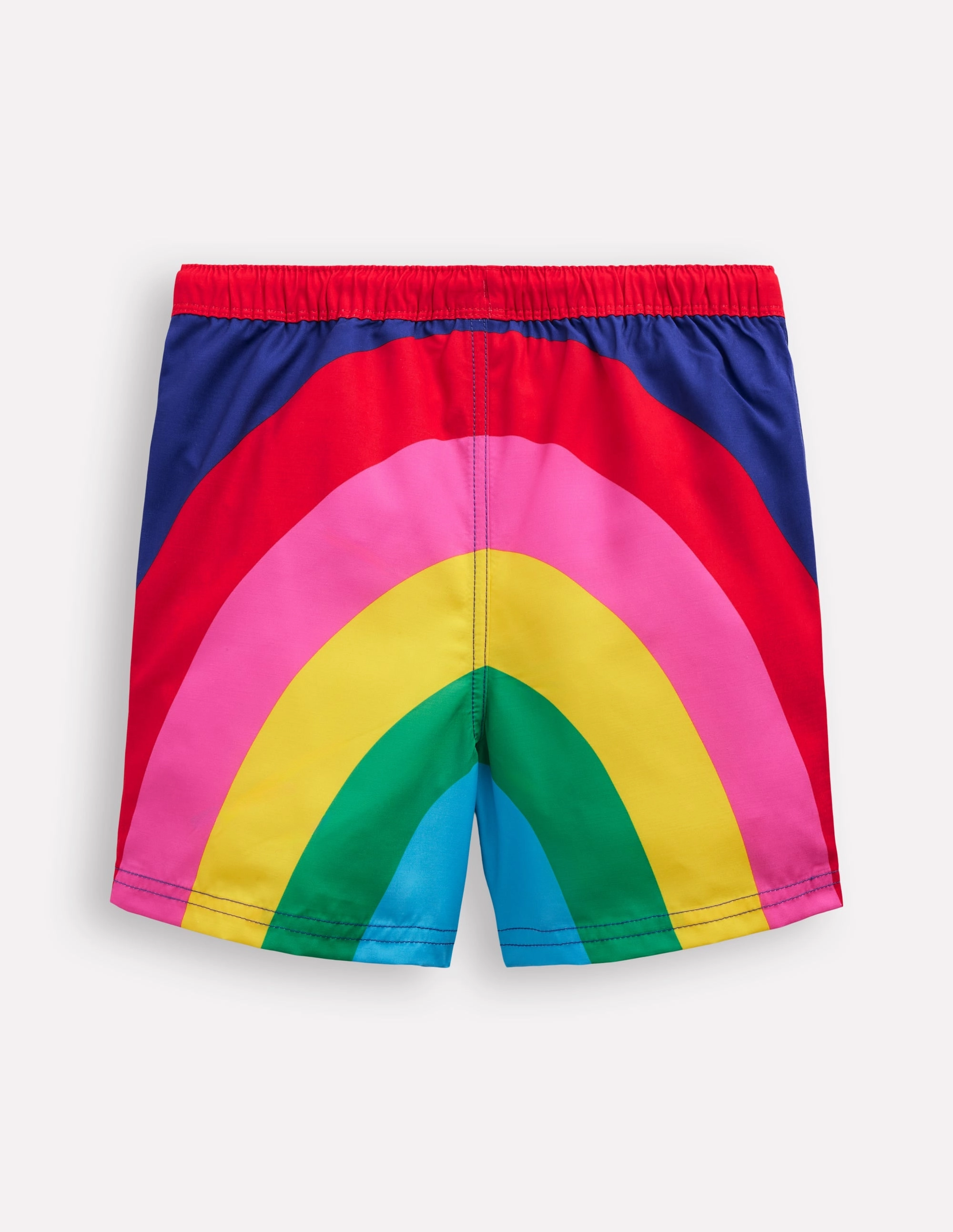 Flexible 4 Way Stretch Flexible Waistband Swim Shorts-Rainbow