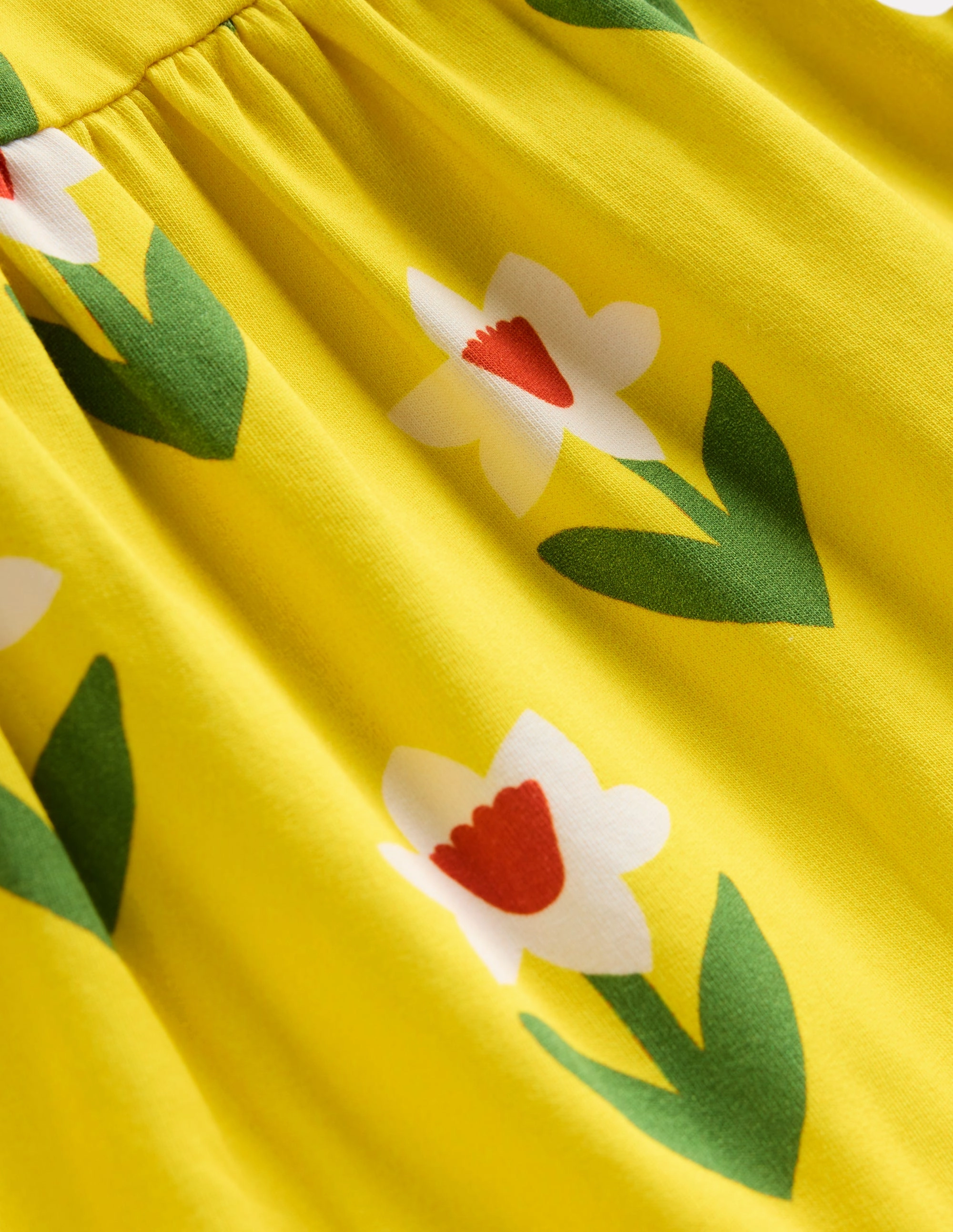 Dixie Tiered Sweatshirt Dress-Tropical Yellow Daffodil Art Event