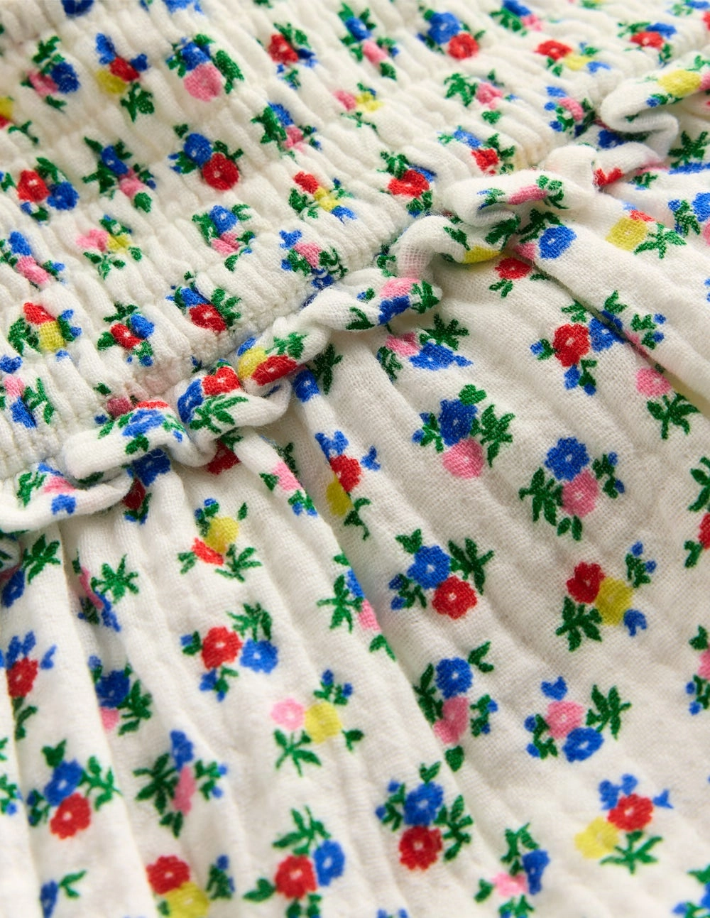 Double Cloth Dress-Soft Ivory Ditsy City-Style