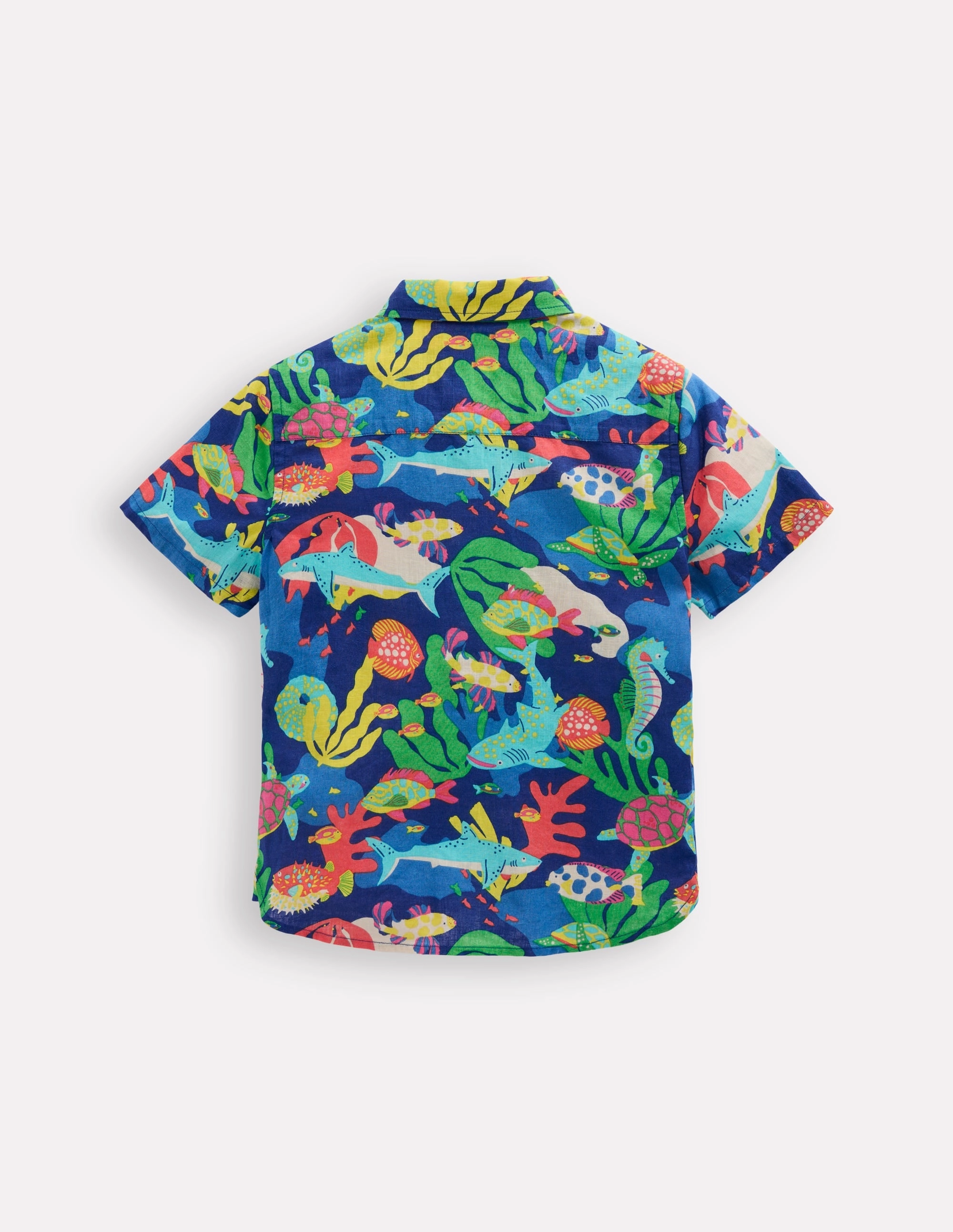 CushionedSupport Cotton Linen Shirt-Reef