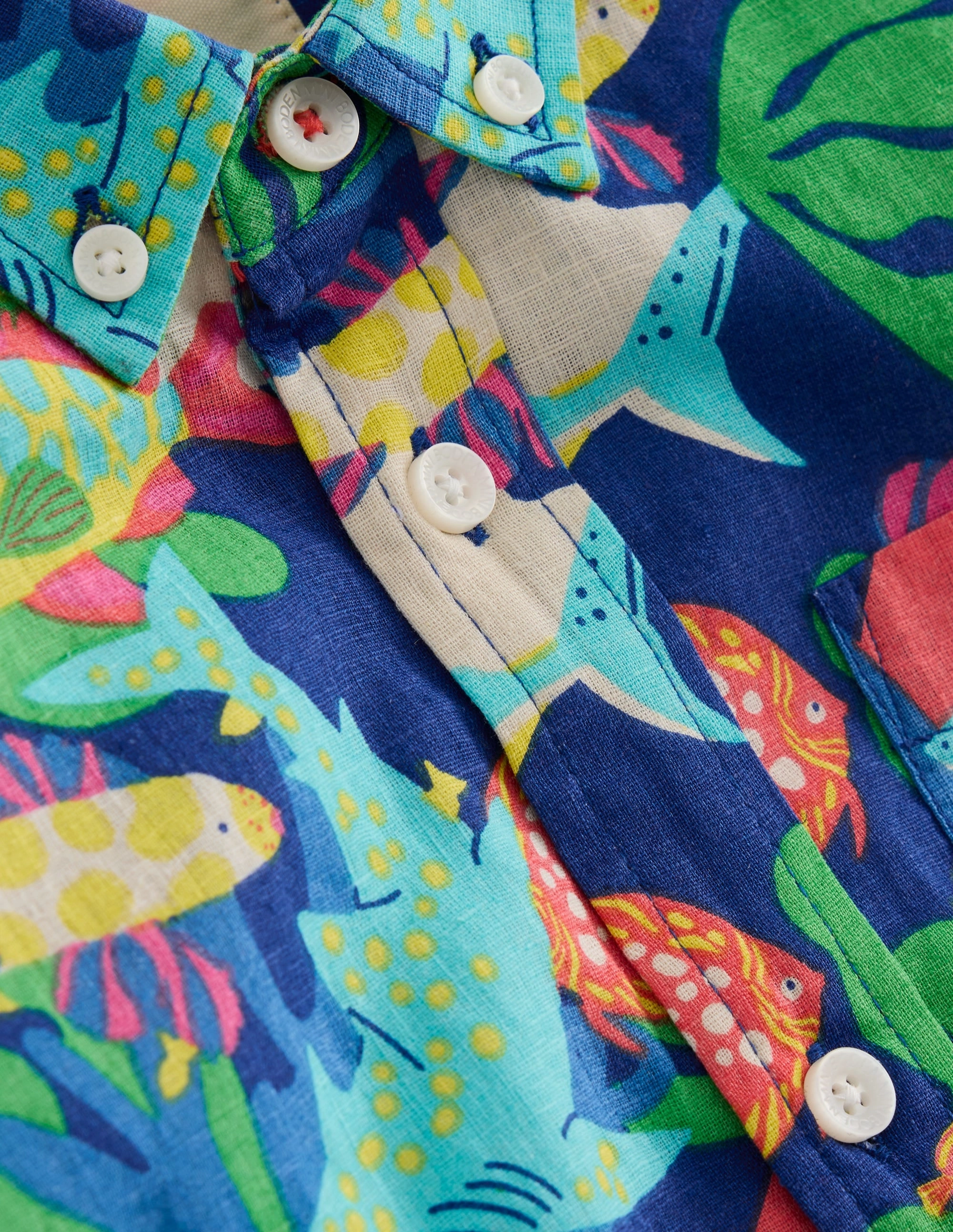 Trendy Sweater HighElasticity Thread Cotton Linen Shirt-Reef