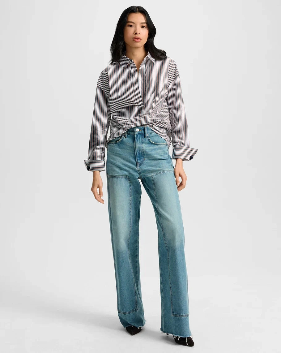 Draymond Shirt Navy/Brandy Multi Soft Touch Feel