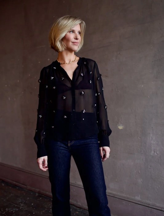 Bea Blouse Noir BondedShoulderTaping