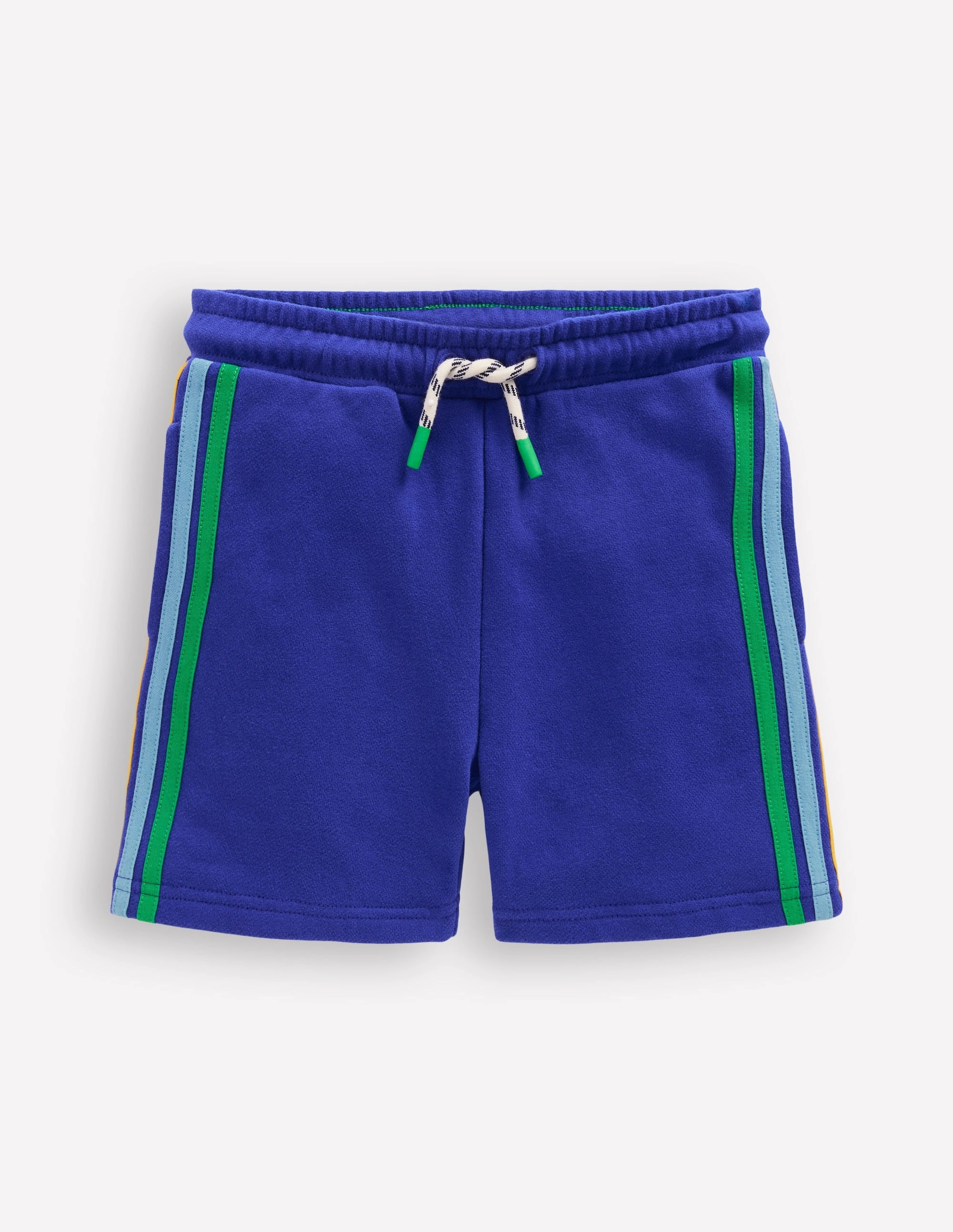 Breathable Material Rainbow Shorts-Peacock Plume Blue