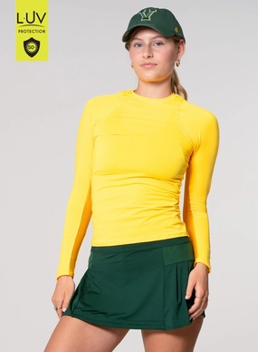 RibbedHemline Temperature Control Fabric Breeze Long Sleeve Crew