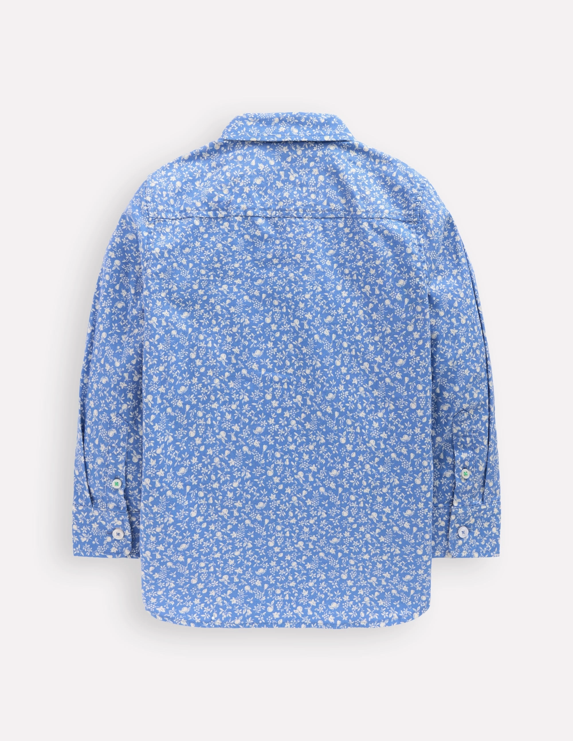 Casual Twill Shirt-Penzance Blue Orchard Yarn Dyed Fabric LongSleeve
