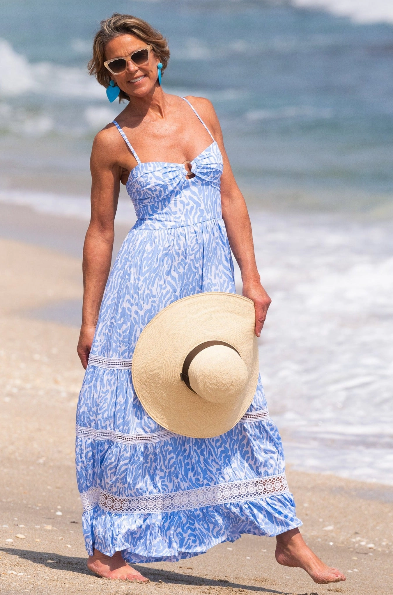 La Jolla Dress / Periwinkle Zebra Simple formal dress