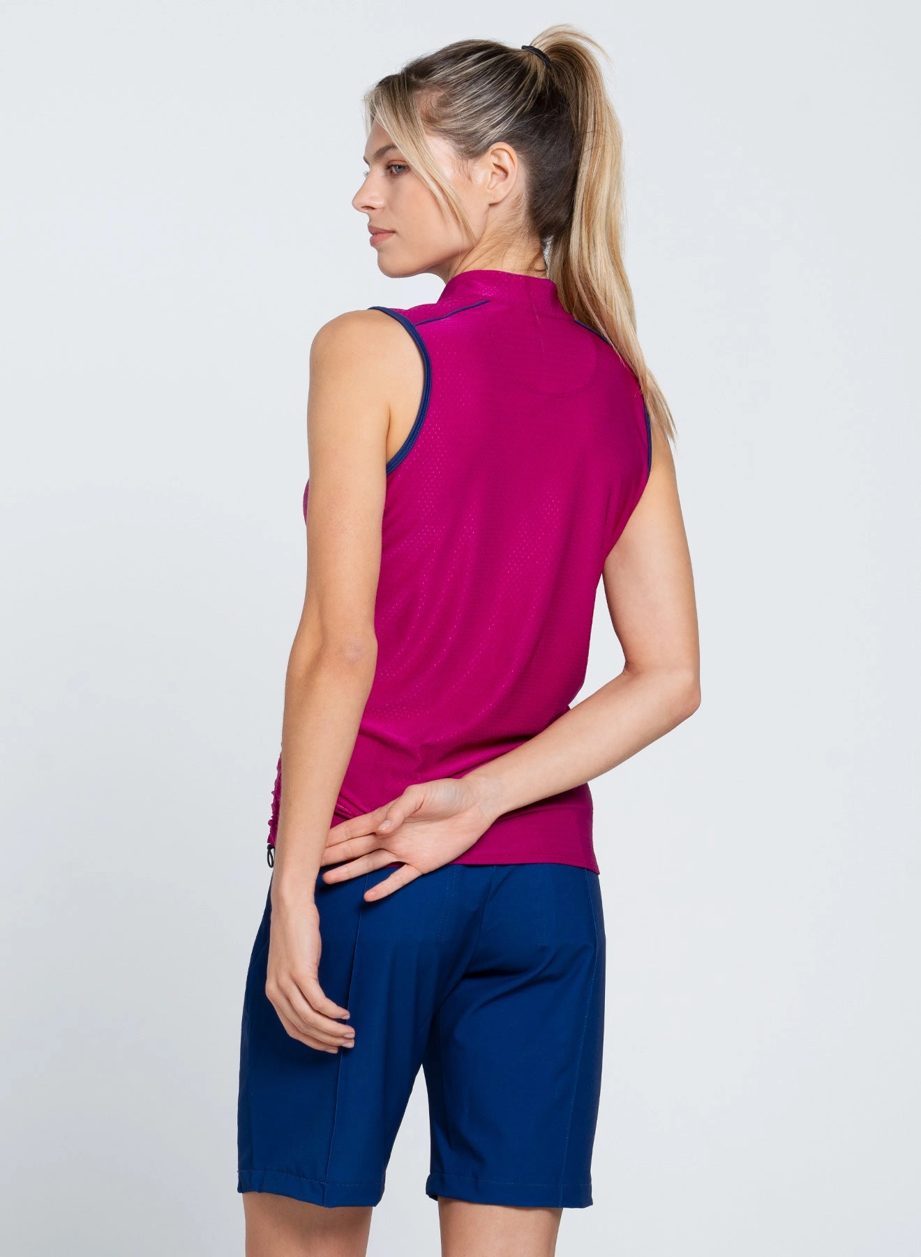 RelaxedNeckline Shrinkage Prevention Treatment On Par Zip Tank