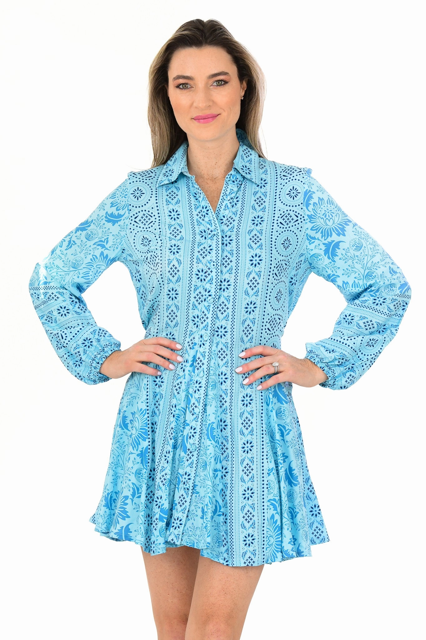 Classic wrap dress Smooth Drape Alexandra Dress / Turquoise