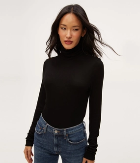 AntiPilling Surface EasyCare Fabric TARA CROP ECO RIB TURTLENECK