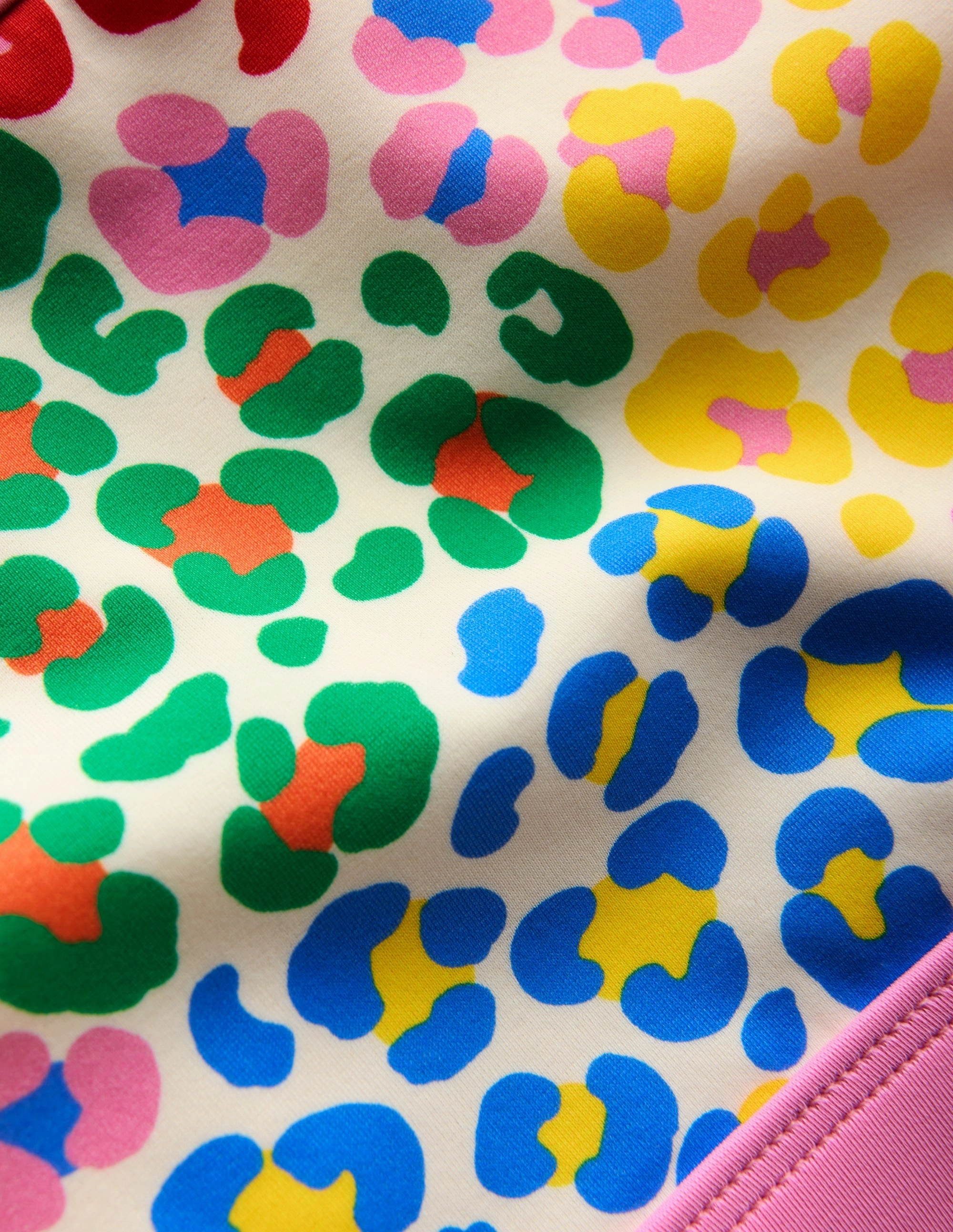 Double Layered Durability Racerback Bikini-Multi Rainbow Leopard