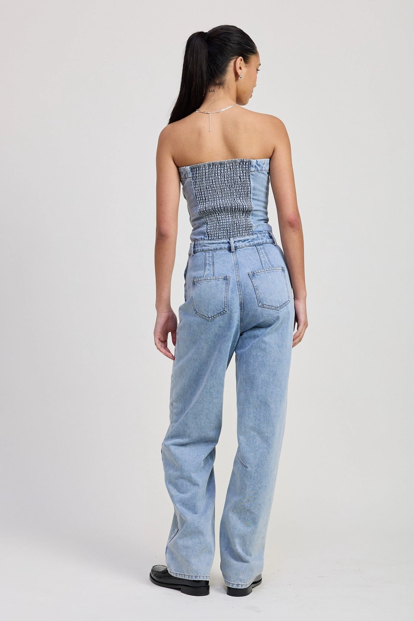 Yoga Girl Sharp Guest SOPHIA STRAPLESS DENIM JUMPSUIT