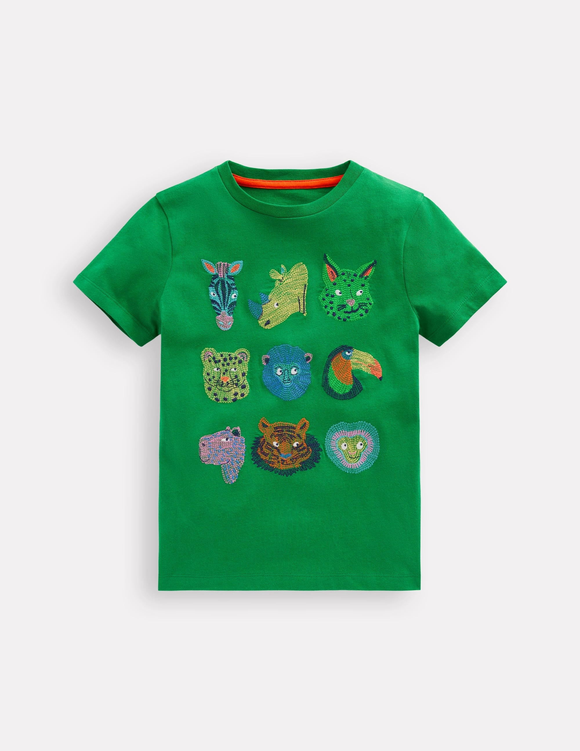 Superstitch T-Shirt-Highland Green Jungle Animals FasteningHood
