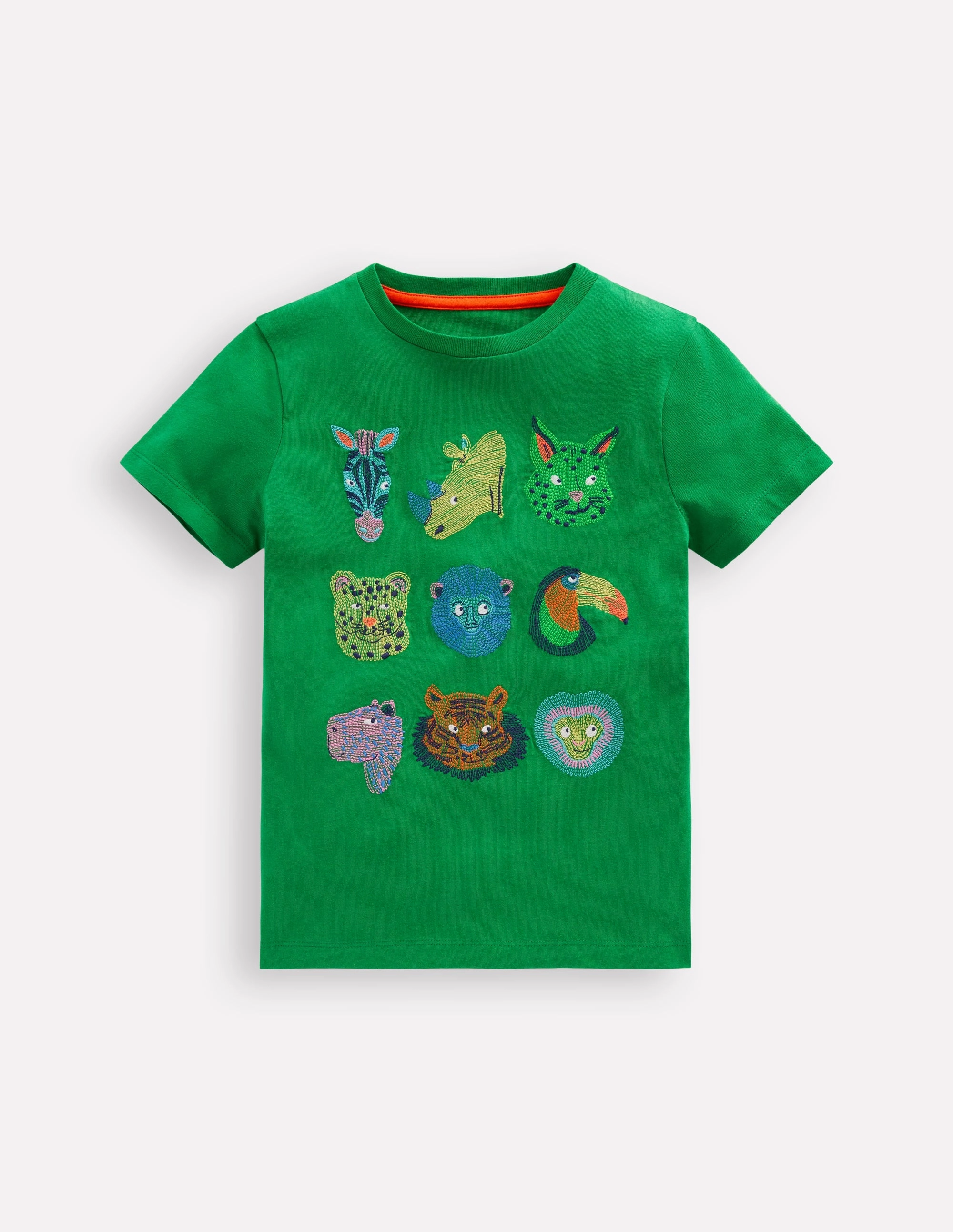 Breathable Lining Superstitch T-Shirt-Highland Green Jungle Animals