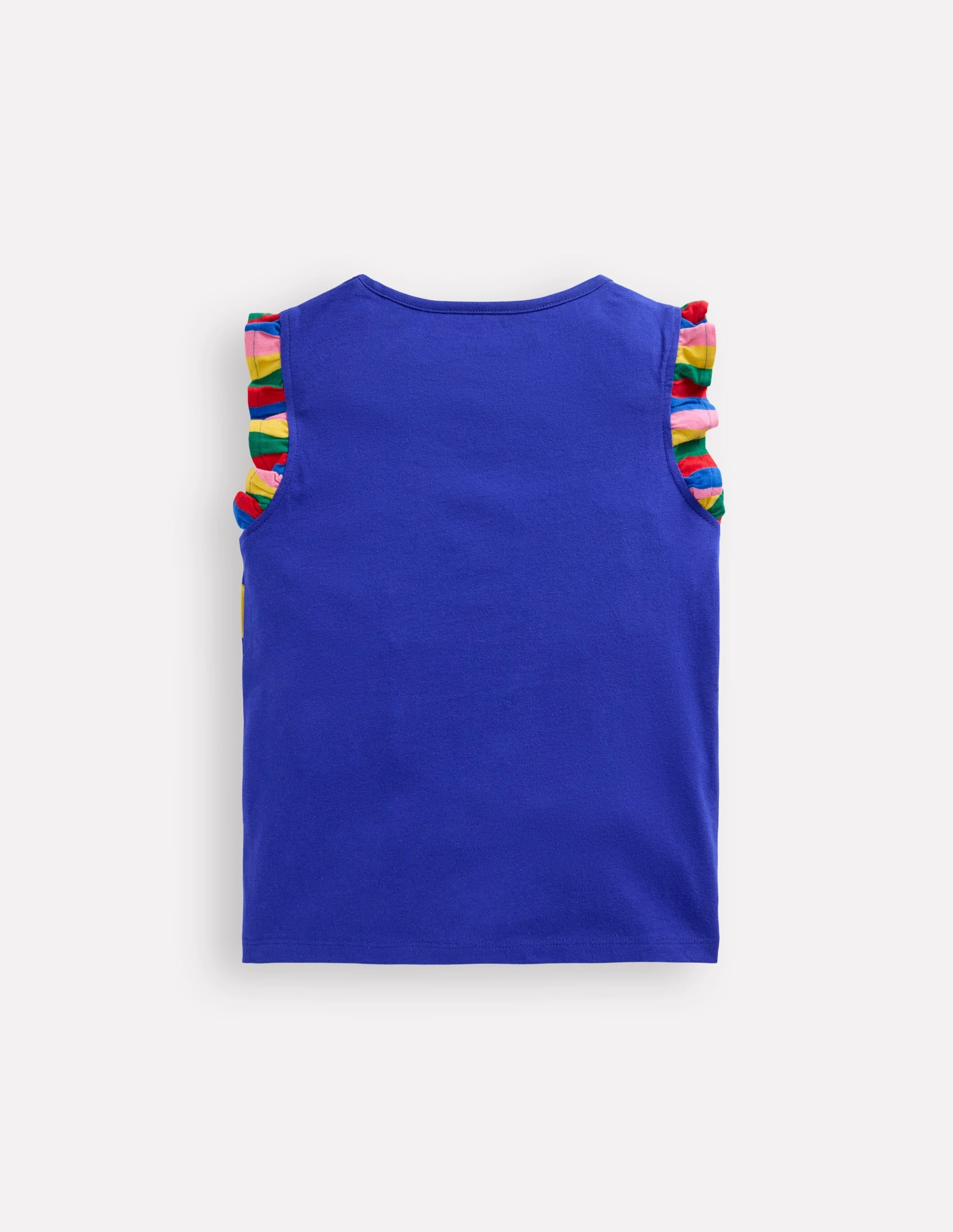 Flutter Short Sleeve T-shirt-Bright Blue Parrot Tension Balanced Design Low Profile Stitching