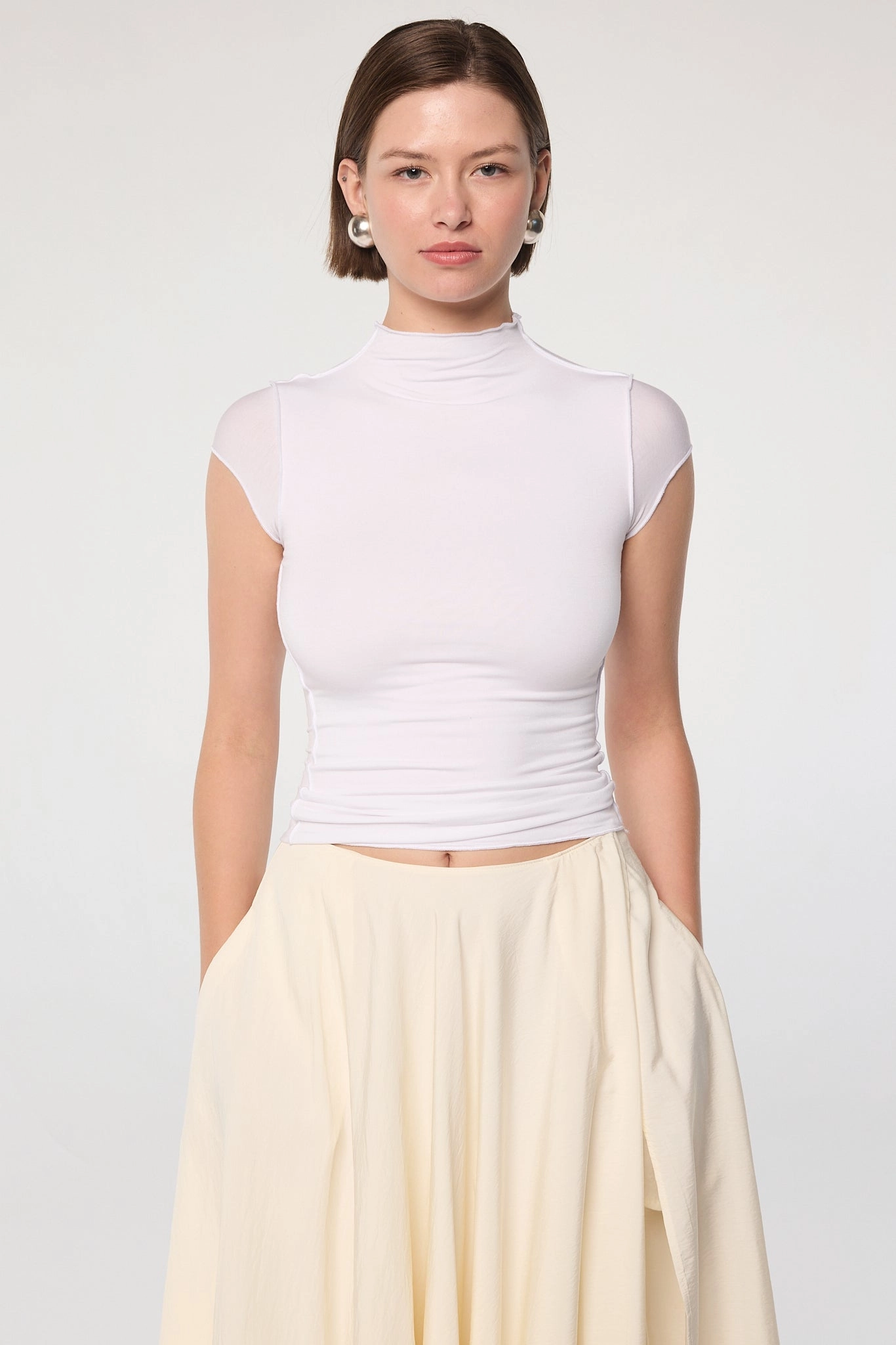 REESE MOCK NECK TOP Circular Knit Technology