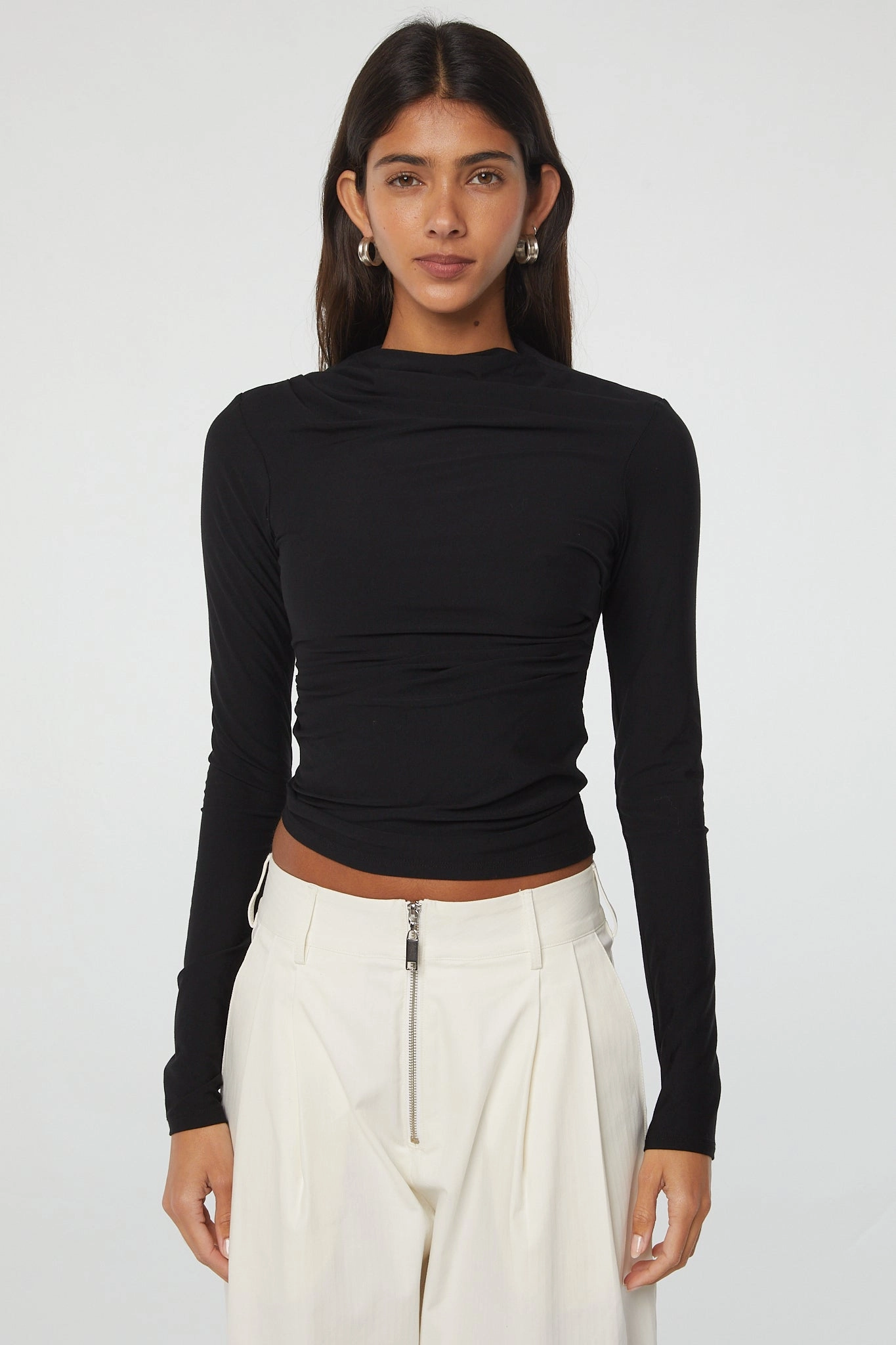 SELMA LONG SLEEVE TOP Airflow Mesh Insert Eco Friendly Blend