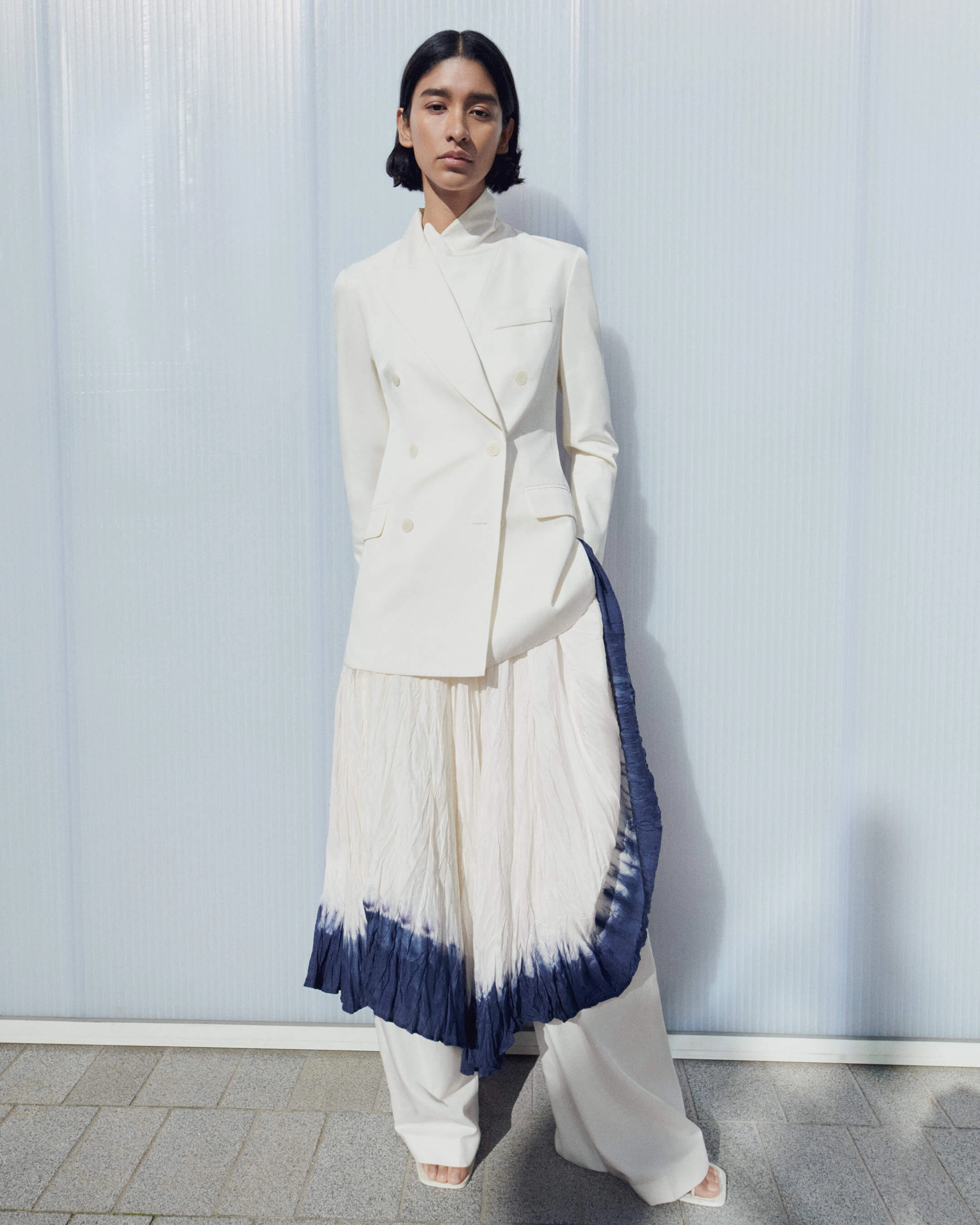 Minimalist fashion Silk Cotton Knit Skirt