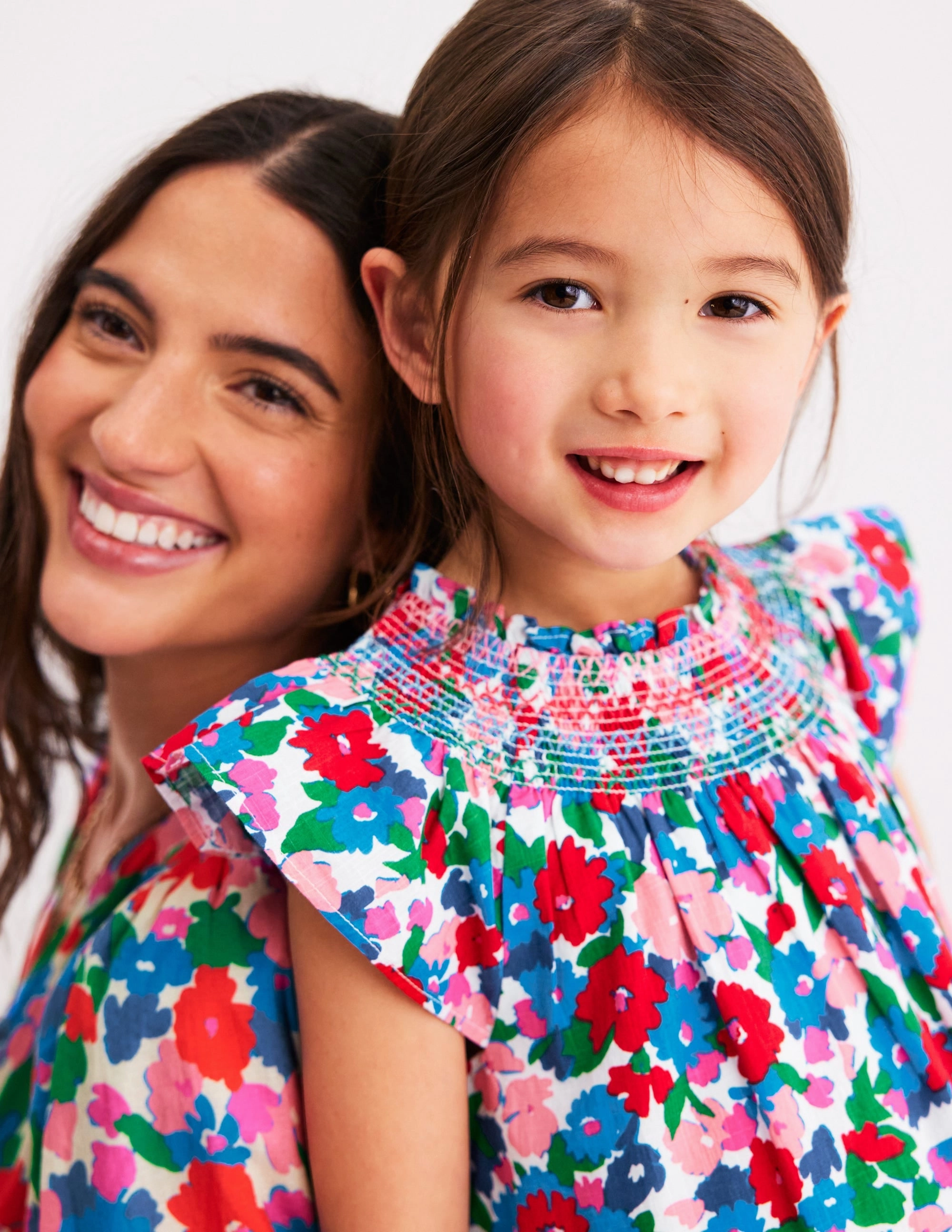 Holiday Smocked Dress-Multi Floral Timeless elegance Easy and Effortless