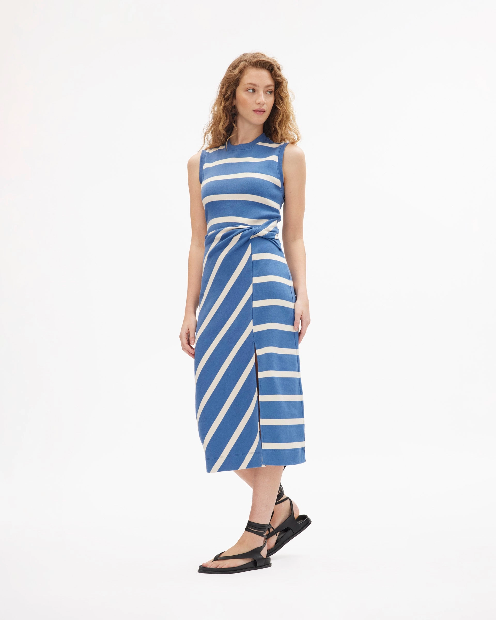 Flattering and Chic Urban Chic Sleeveless Striped Cody Dress