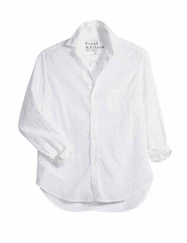 Eileen Relaxed Featherweight Button-Up Shirt White BreathableFabricTech SnagFreeKnit