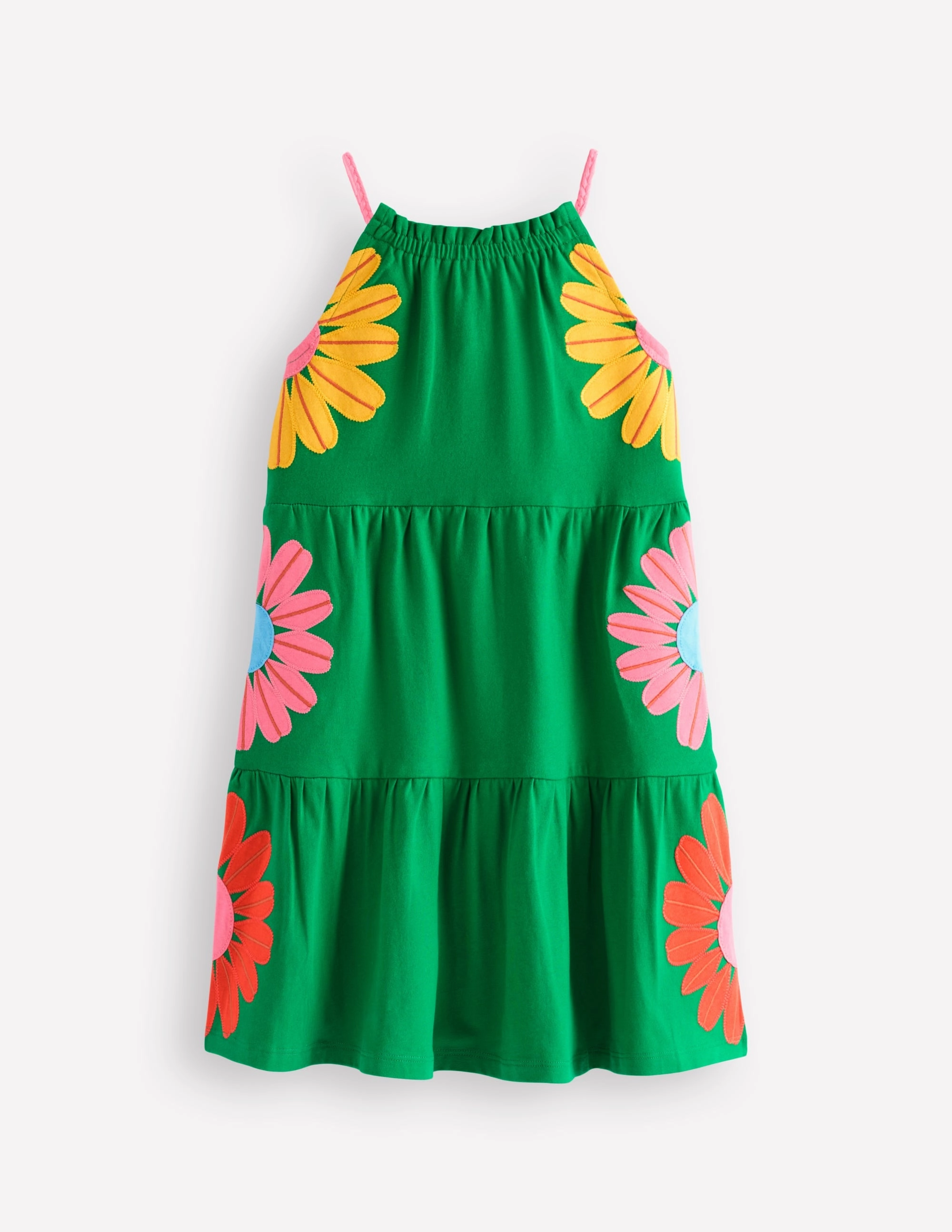 Movement Friendly Daily Silhouette Enola Hotchpotch Jersey Dress-Rich Emerald Flowers
