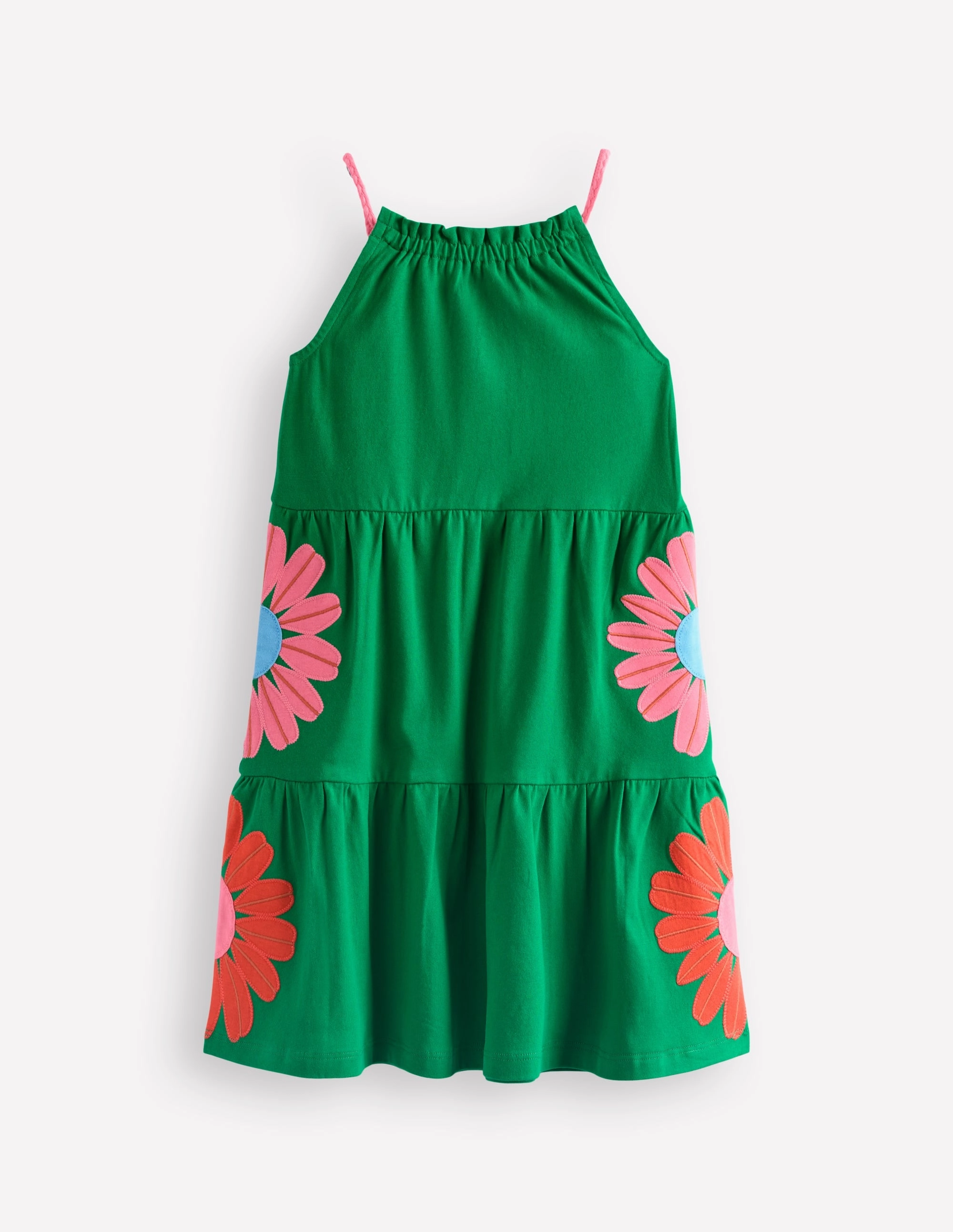 Enola Hotchpotch Jersey Dress-Rich Emerald Flowers Sophisticated Comfort Tie-dye