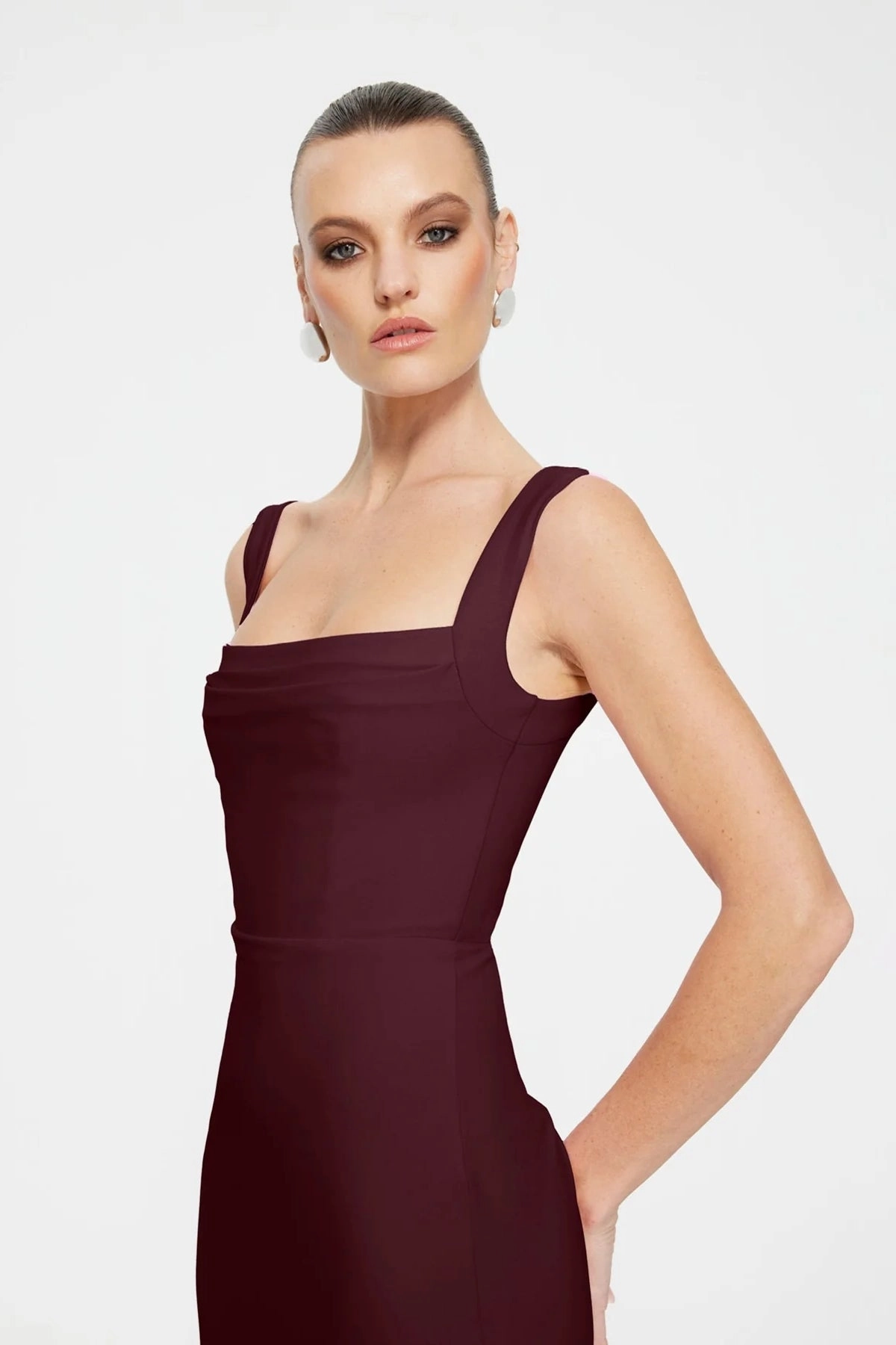 Marbella Gown Wine Knit Warm