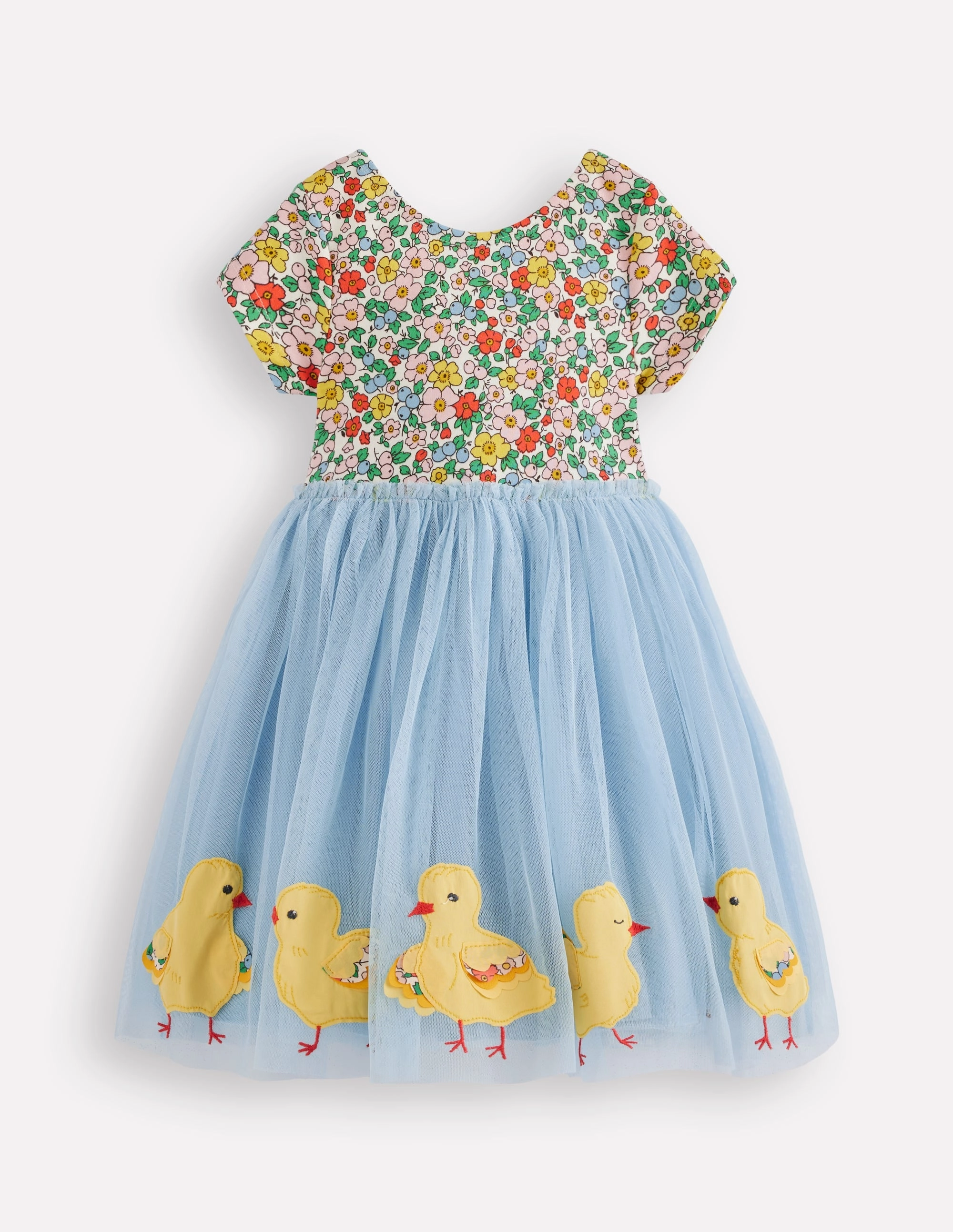 Ami Applique Tulle Dress-Pale Blue Chicks Editors-Pick