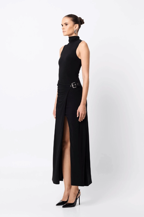 Rebellion Maxi Dress Black WideCollarDesign Smart Fit