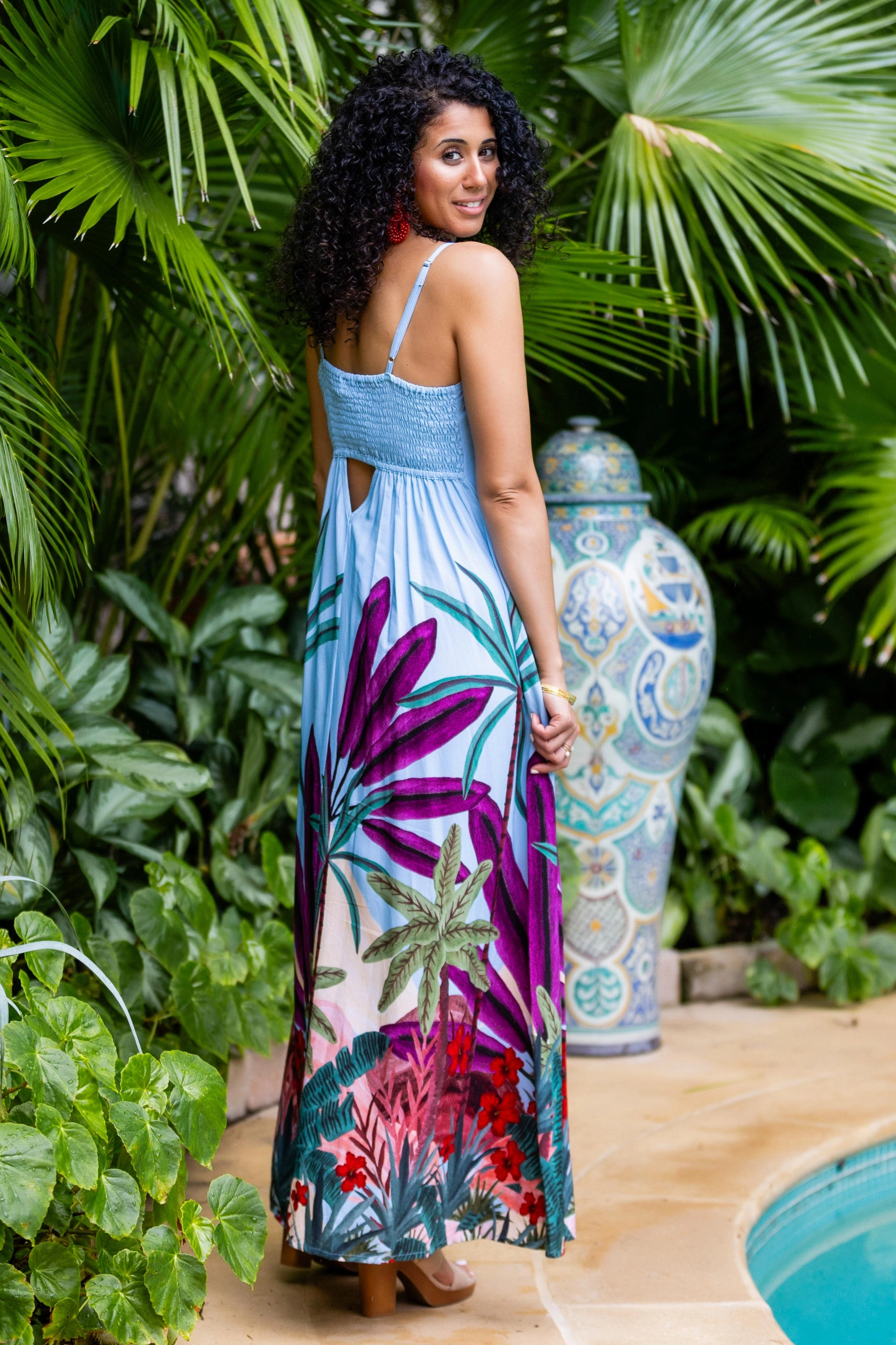 Giselle Dress / Purple Jungle Flattering and Effortless Perfectly Styled