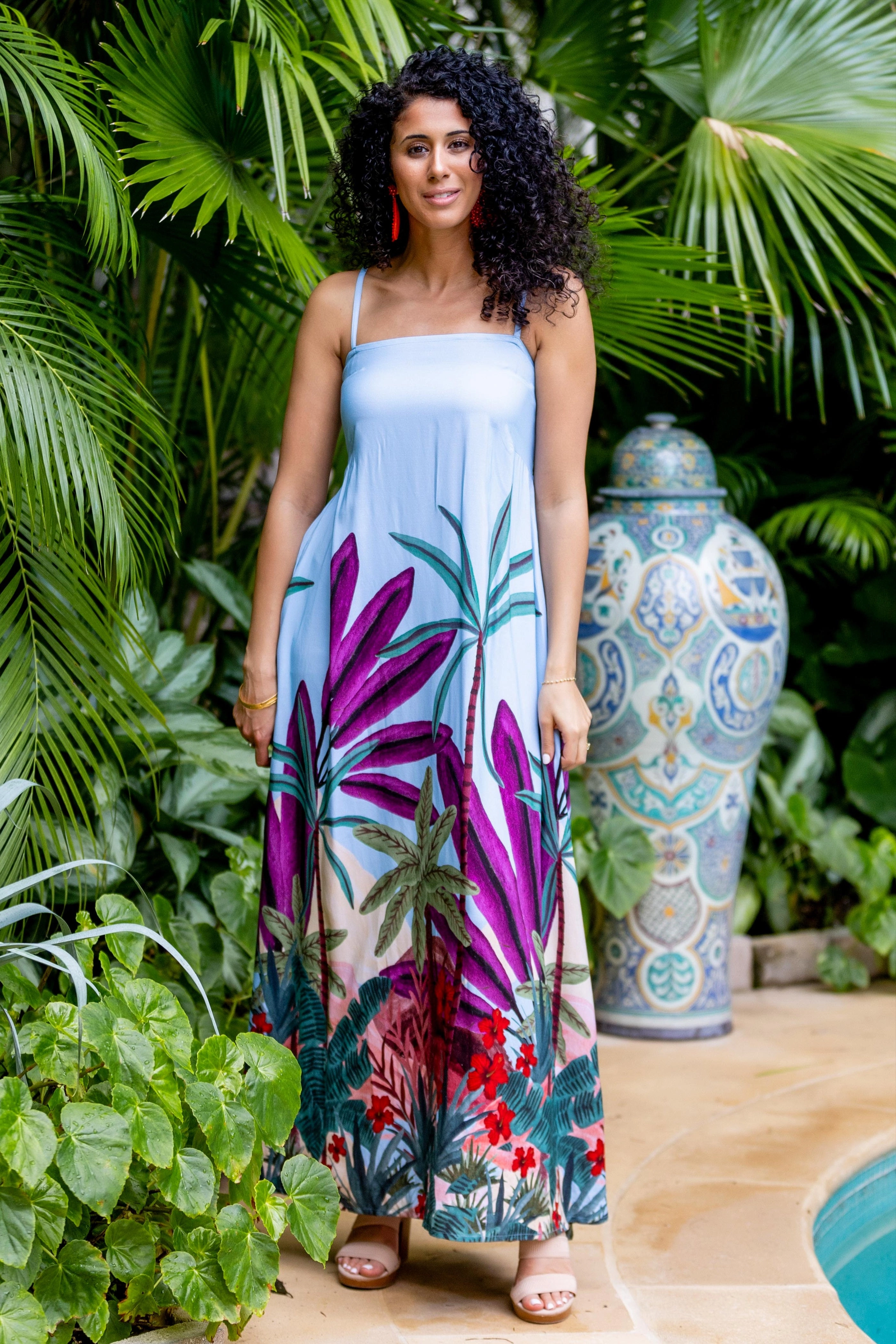 Giselle Dress / Purple Jungle Chic Comfort London Cool