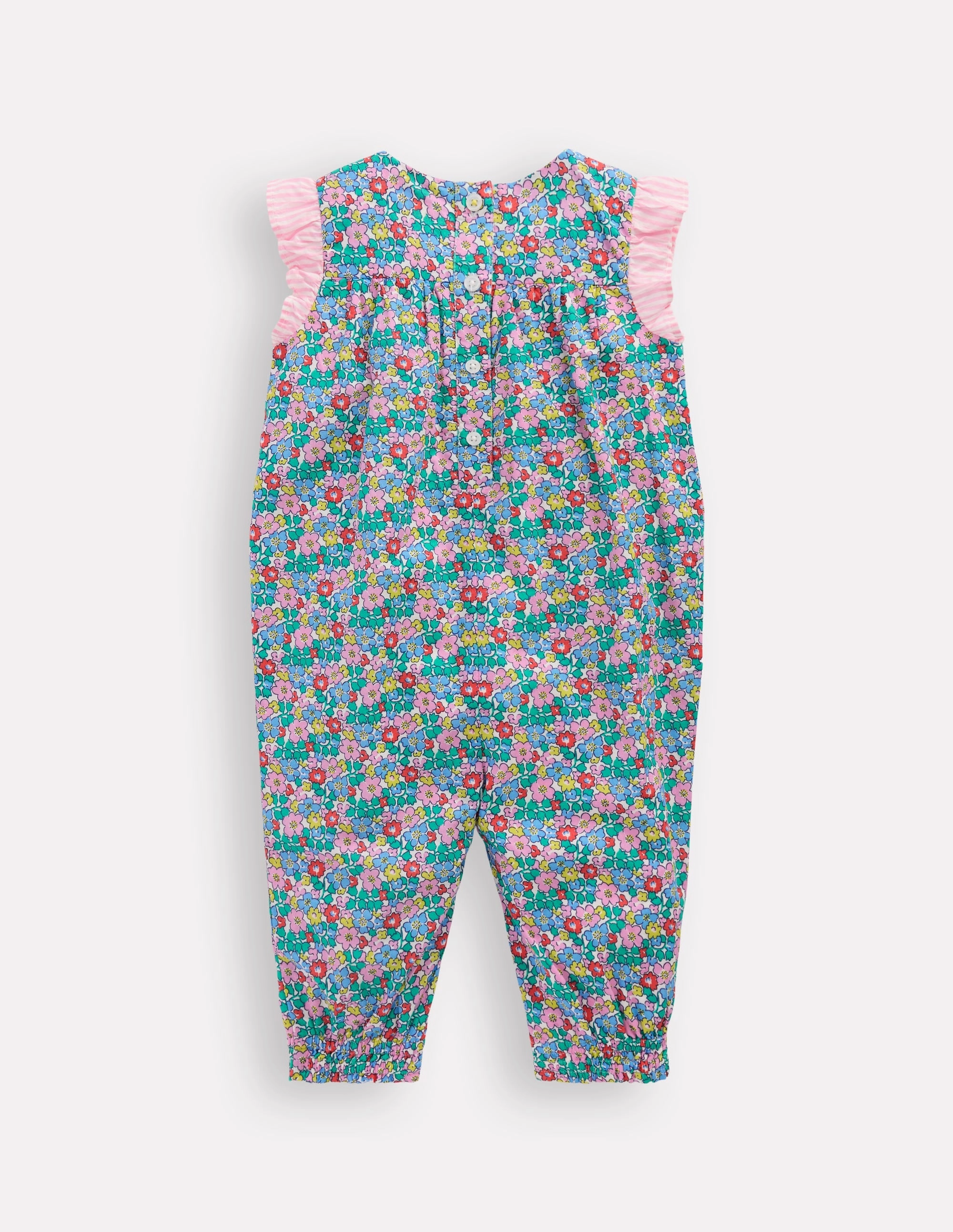 Sharp Retro Retro Hot Ruffle Sleeve Romper-Multi Flowerbed