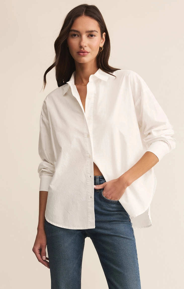 ELEVATED POPLIN SHIRT Raw Edge Finish
