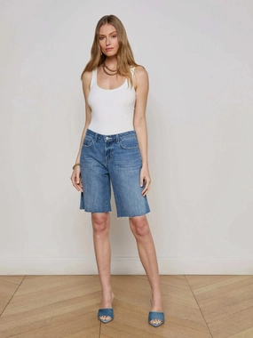 Elise Denim Bermuda Short Woodrow Body Contouring No Chafe