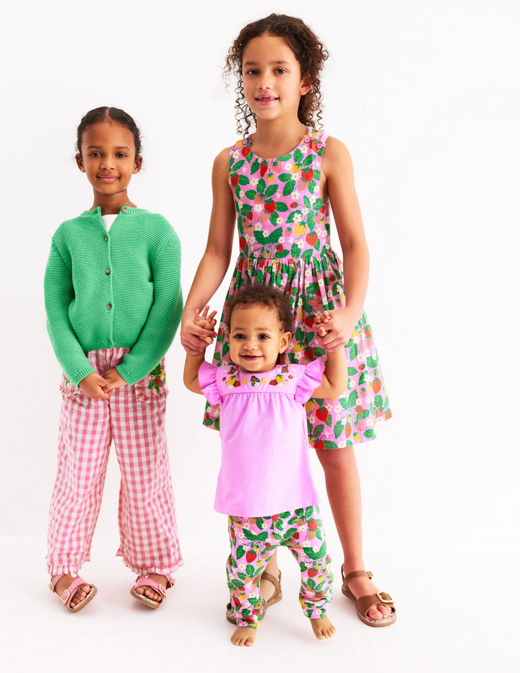 Embroidered Jersey Set-Vintage Mauve Strawberries Sharp Bold Retro Fresh