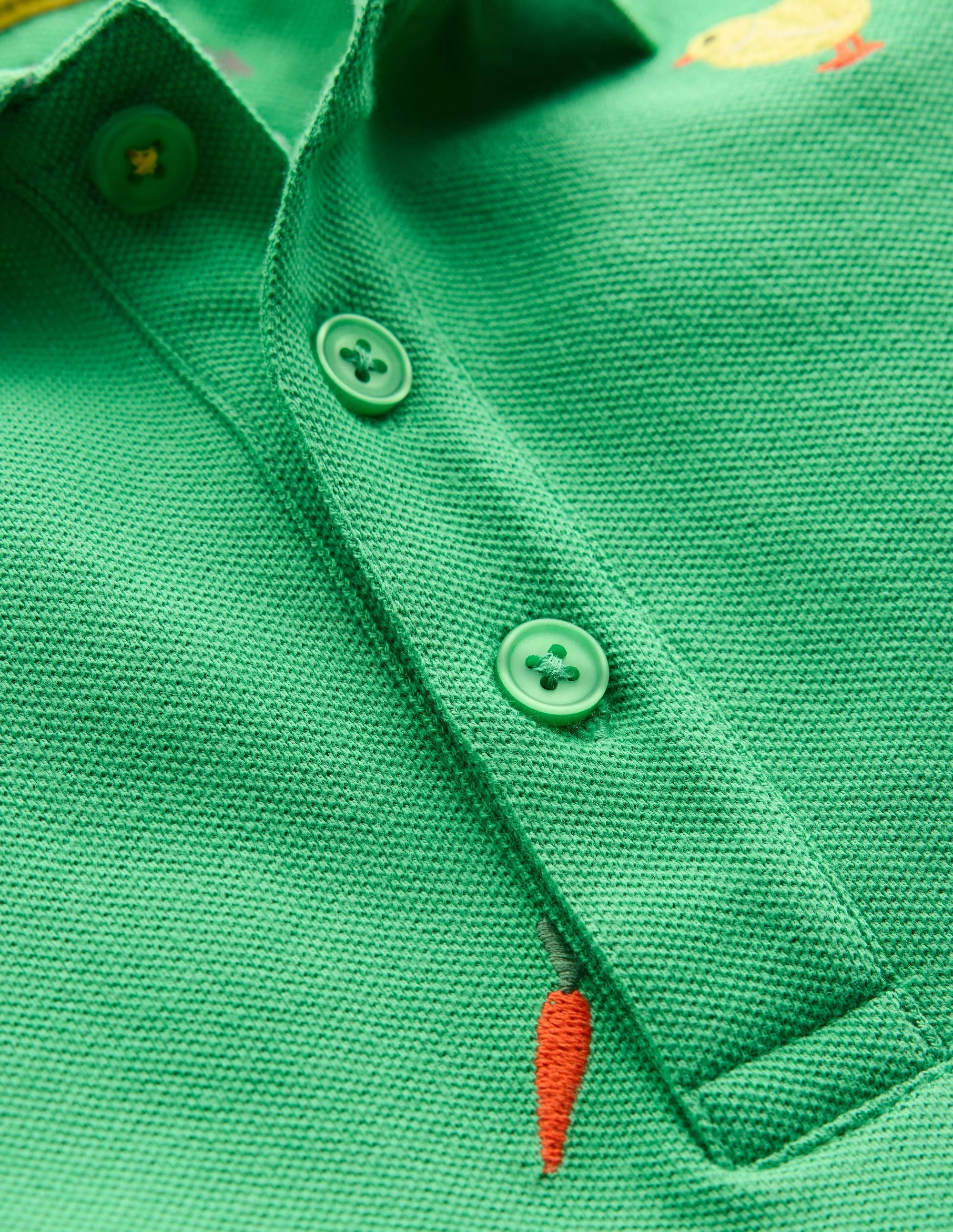 Lightweight Thermal Embroidered Polo-Aloe Green