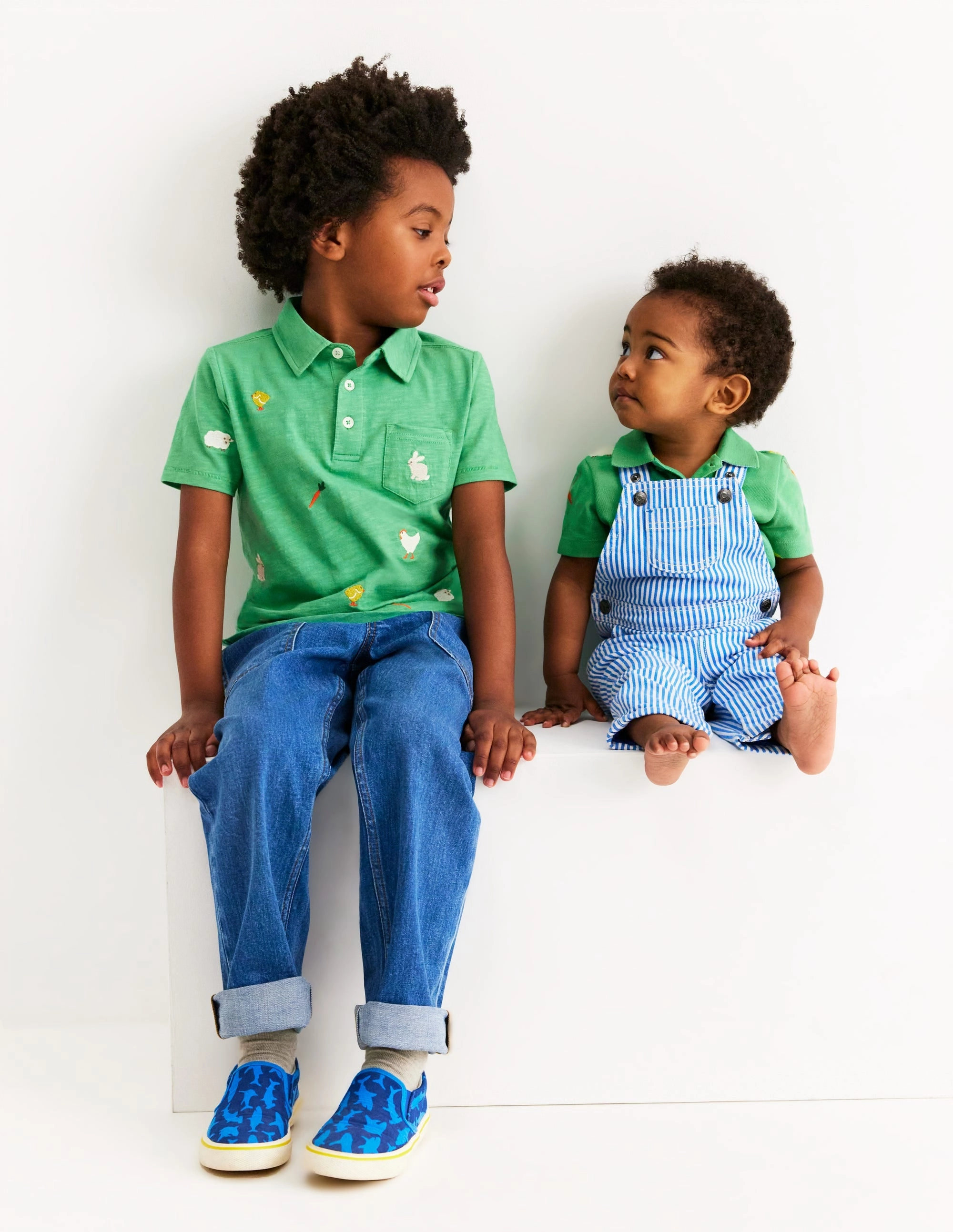 Embroidered Slub Polo Shirt-Easter Multi Embroidery AntiStaticLining Compression Fit