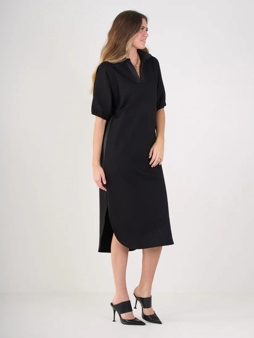 Shared Glow Emily Mccarthy Poppy Caftan in Black Ponte