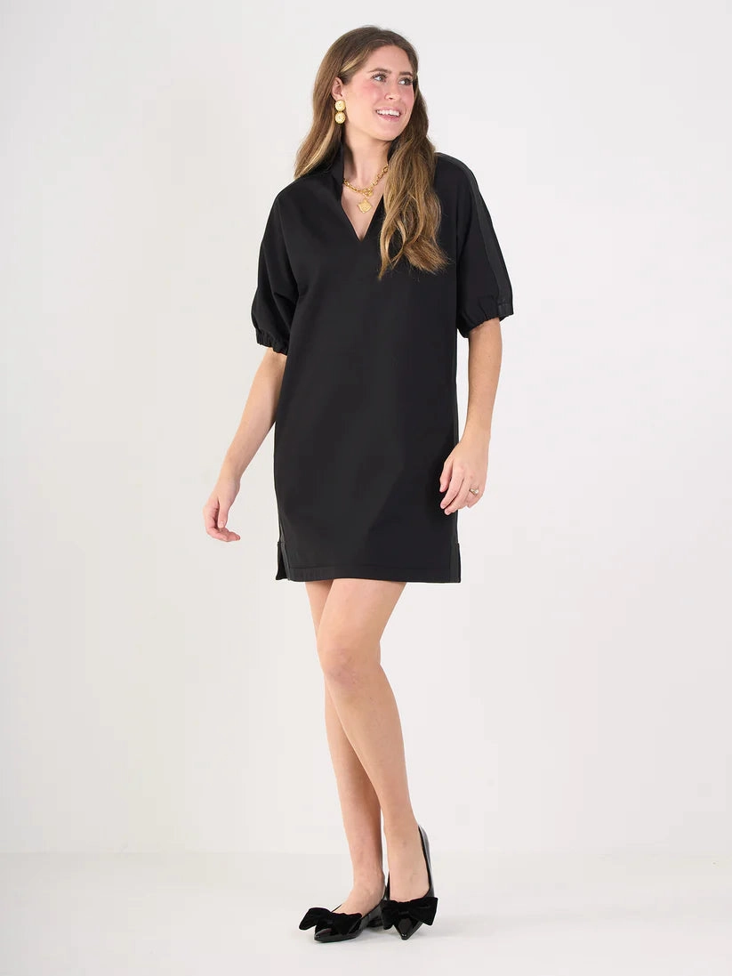 Work Mood Polished Appearance Emily Mccarthy Poppy Dress in Black Cotton Poplin