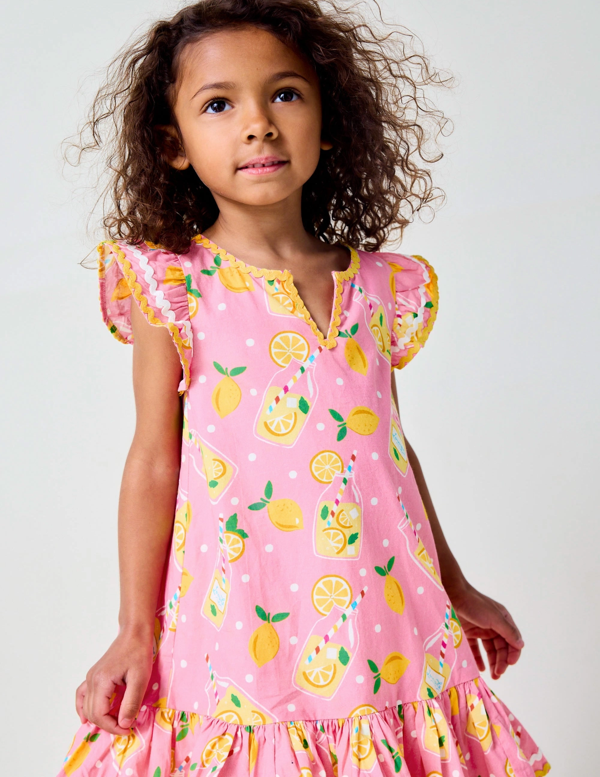 SeamlessConstruction City Ready Emmy Woven Beach Dress-Chalk Pink Lemonade