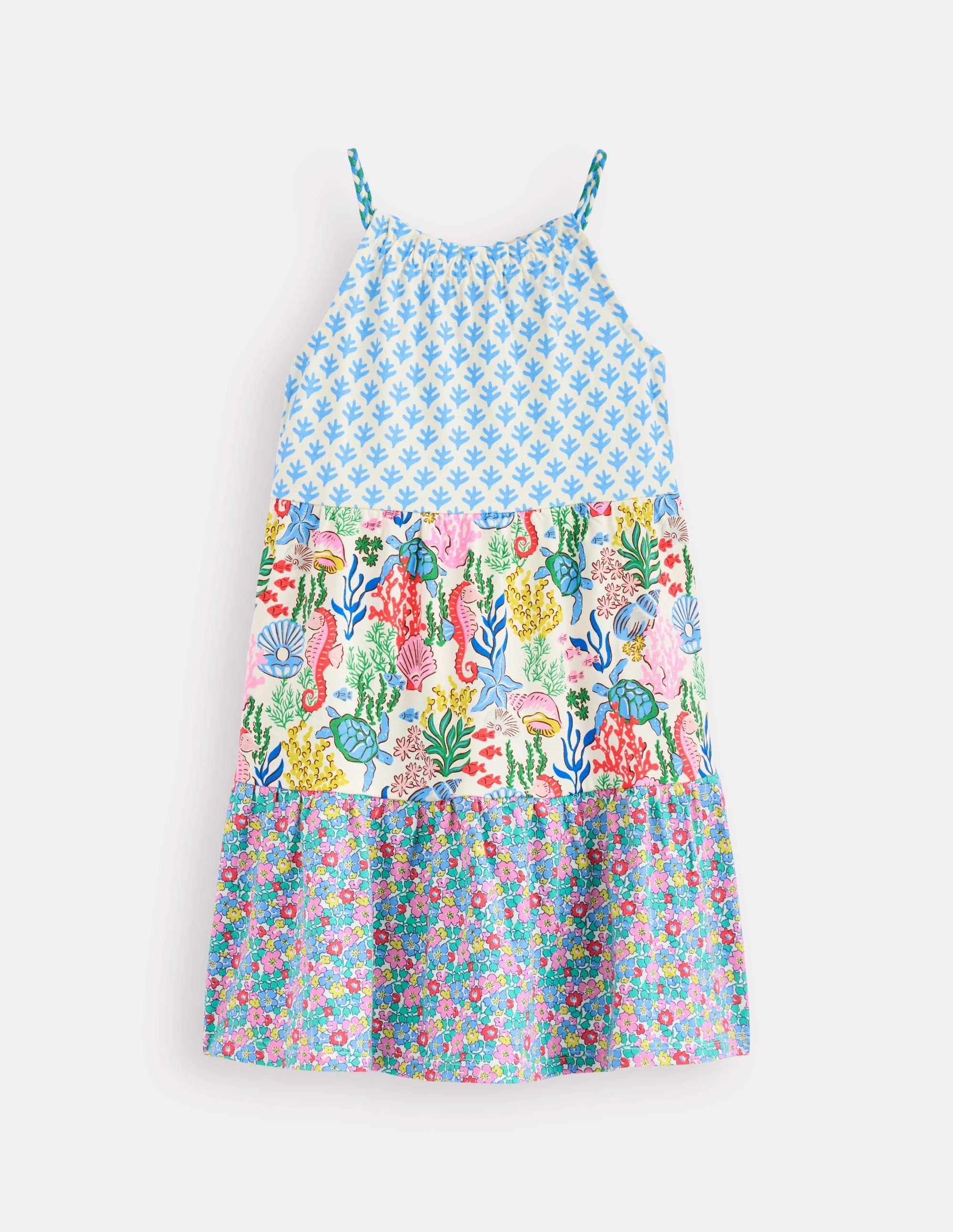 Enola Hotchpotch Jersey Dress-Multi Flowerbed Flowing Design