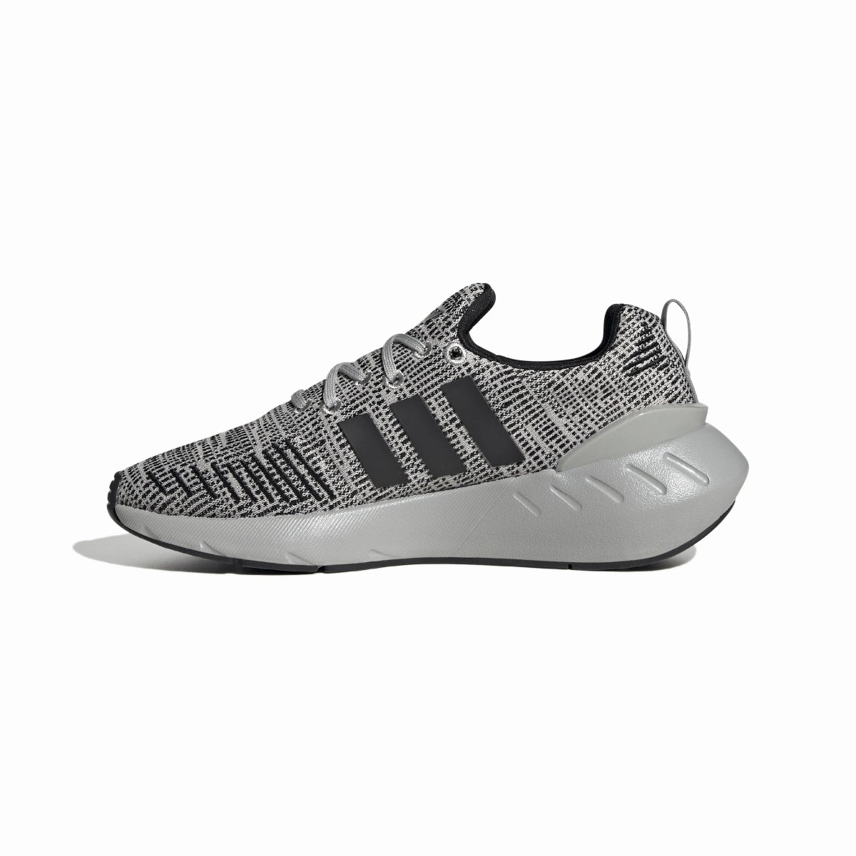 ADIDAS GZ1555 SWIFT RUN 22 JR'S (Medium) Grey/Black/Grey Mesh Running Shoes Storm Proof Sweat Resistant Standing Workers