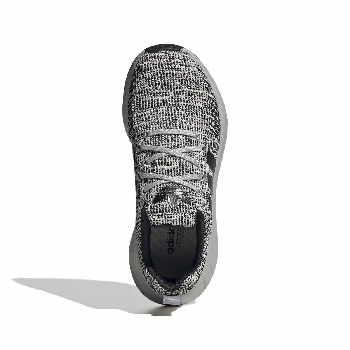 ADIDAS GZ1555 SWIFT RUN 22 JR'S (Medium) Grey/Black/Grey Mesh Running Shoes Tech Knit Cliff Edge