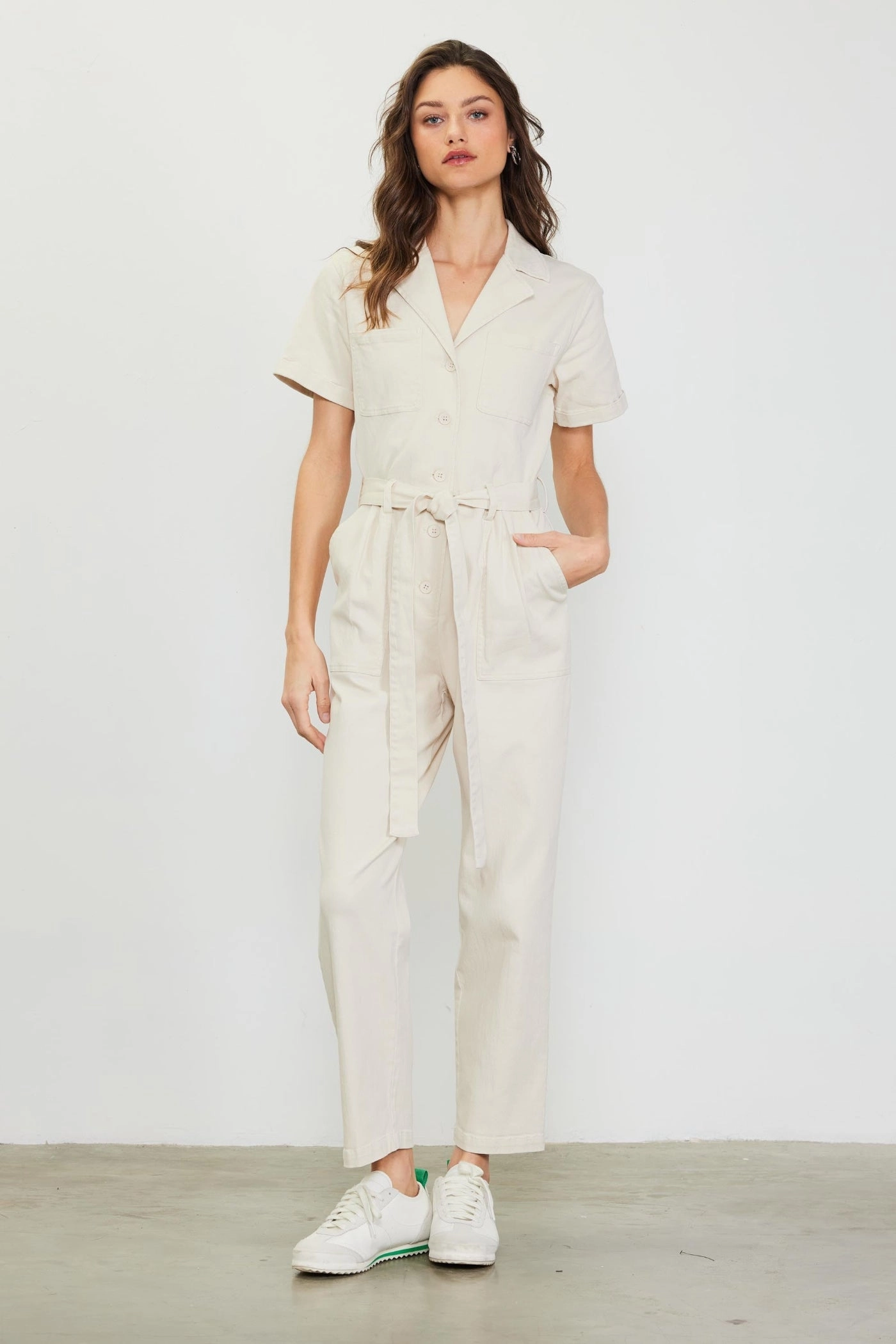 Clean Slim SIENNA SHORT SLEEVE UTILITY JUMPSUIT