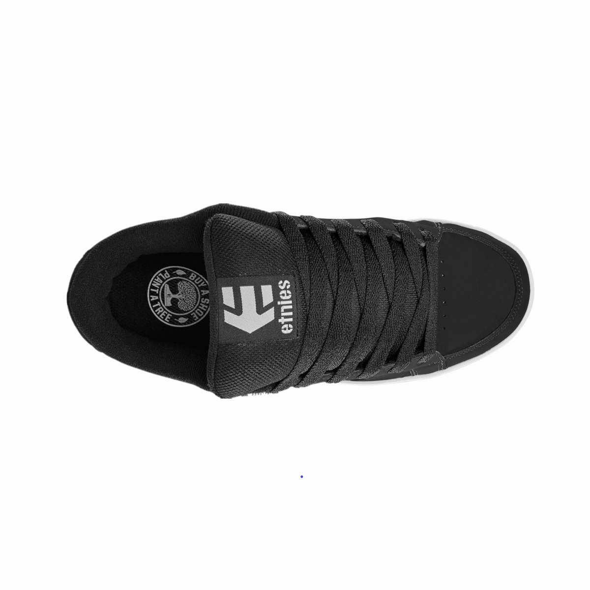 ETNIES 4101000091 979 KINGPIN MN'S (Medium) Black/White/Gum Nubuck Skate Shoes Smooth Soles