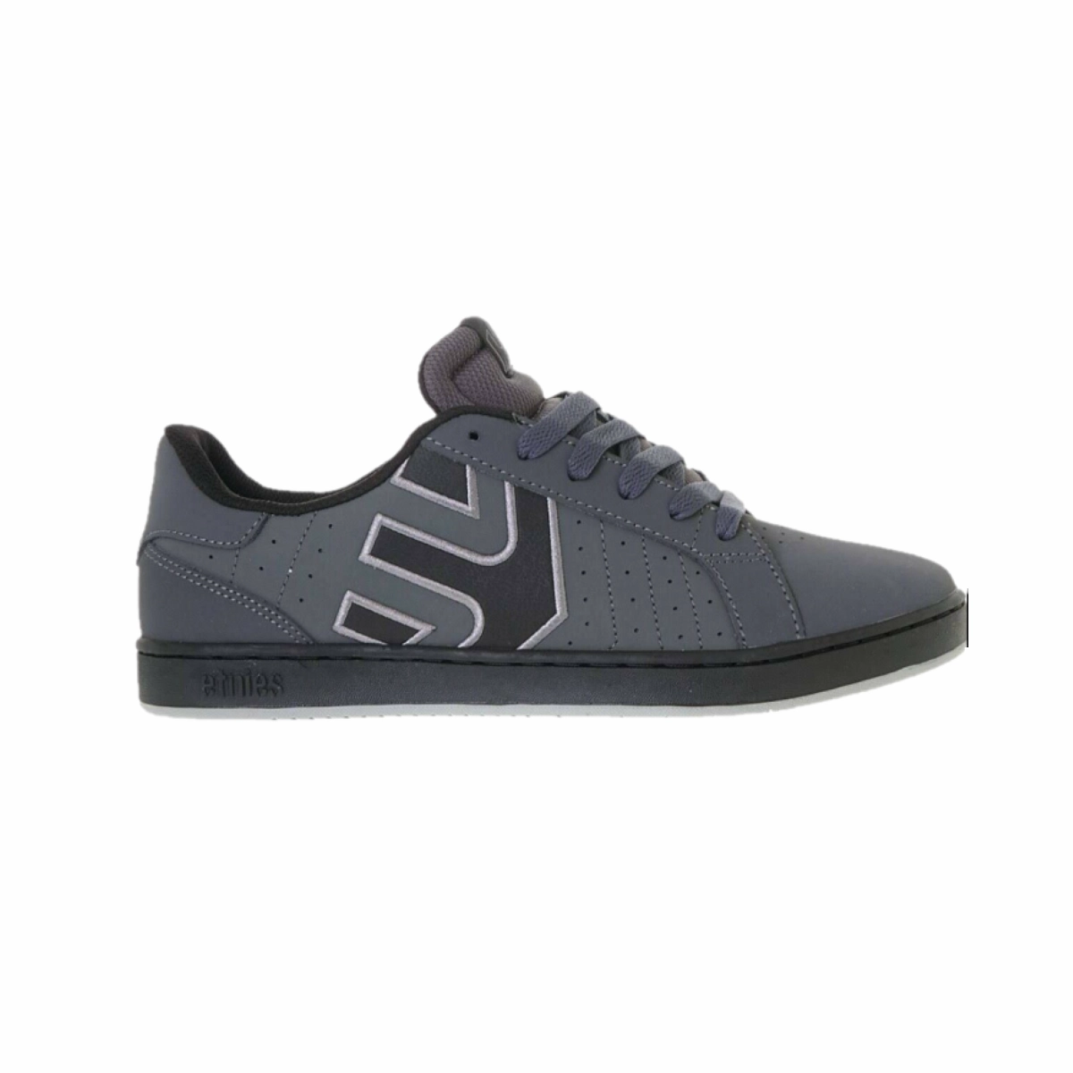 ETNIES 4101000416 022 FADER LS MN'S (Medium) Dark Grey/Black Nubuck Skate Shoes Bold colors Hard Style