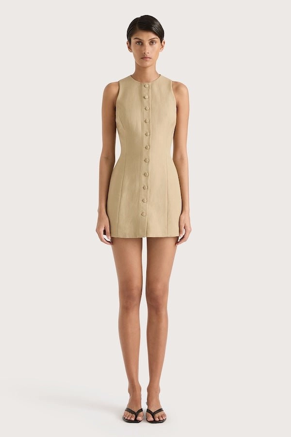 Fresh Combo Festival-Ready Eveline Mini Dress Caramel