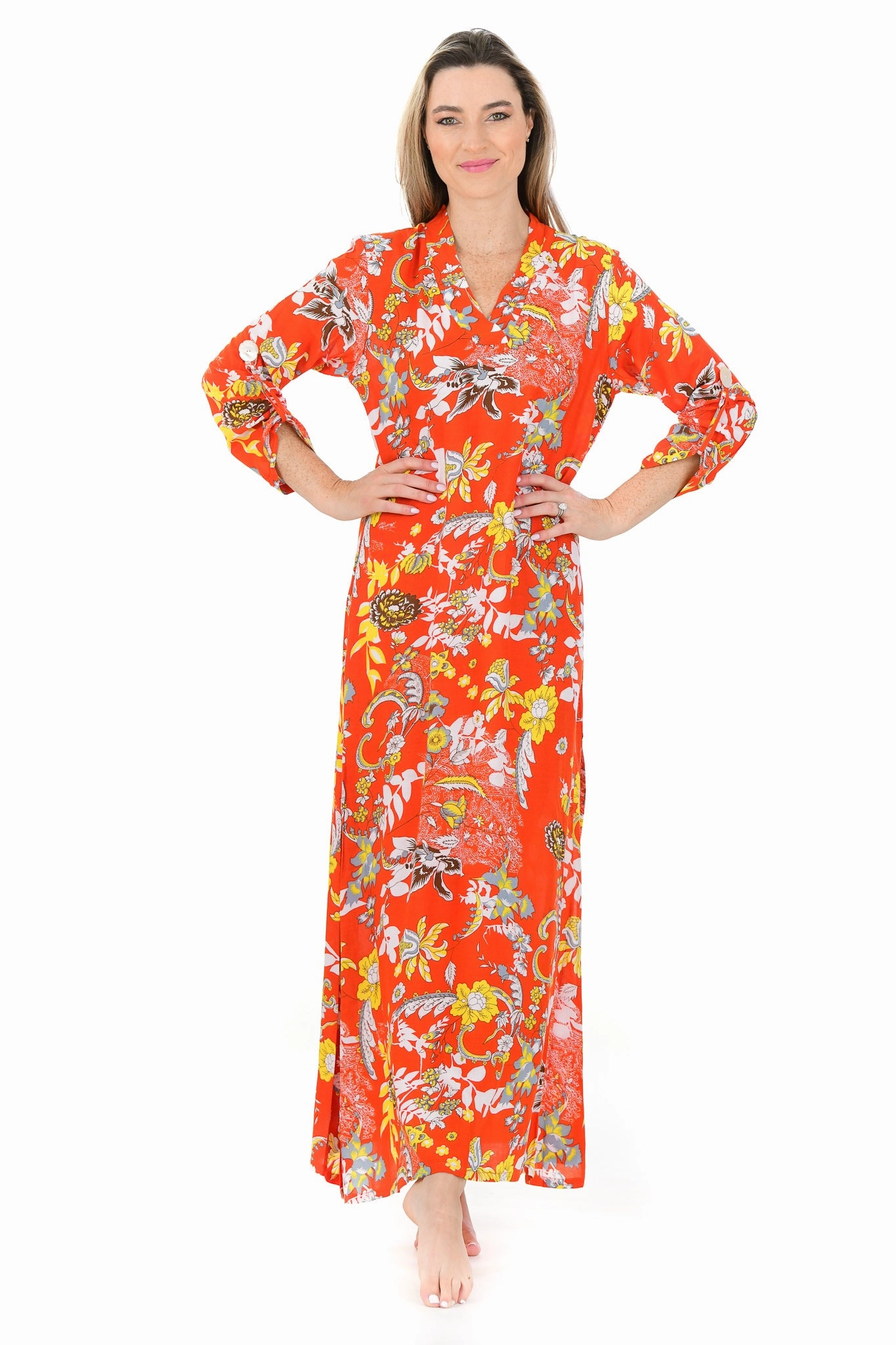 Year Round Seasonal Fit Exuma Kaftan / Orange
